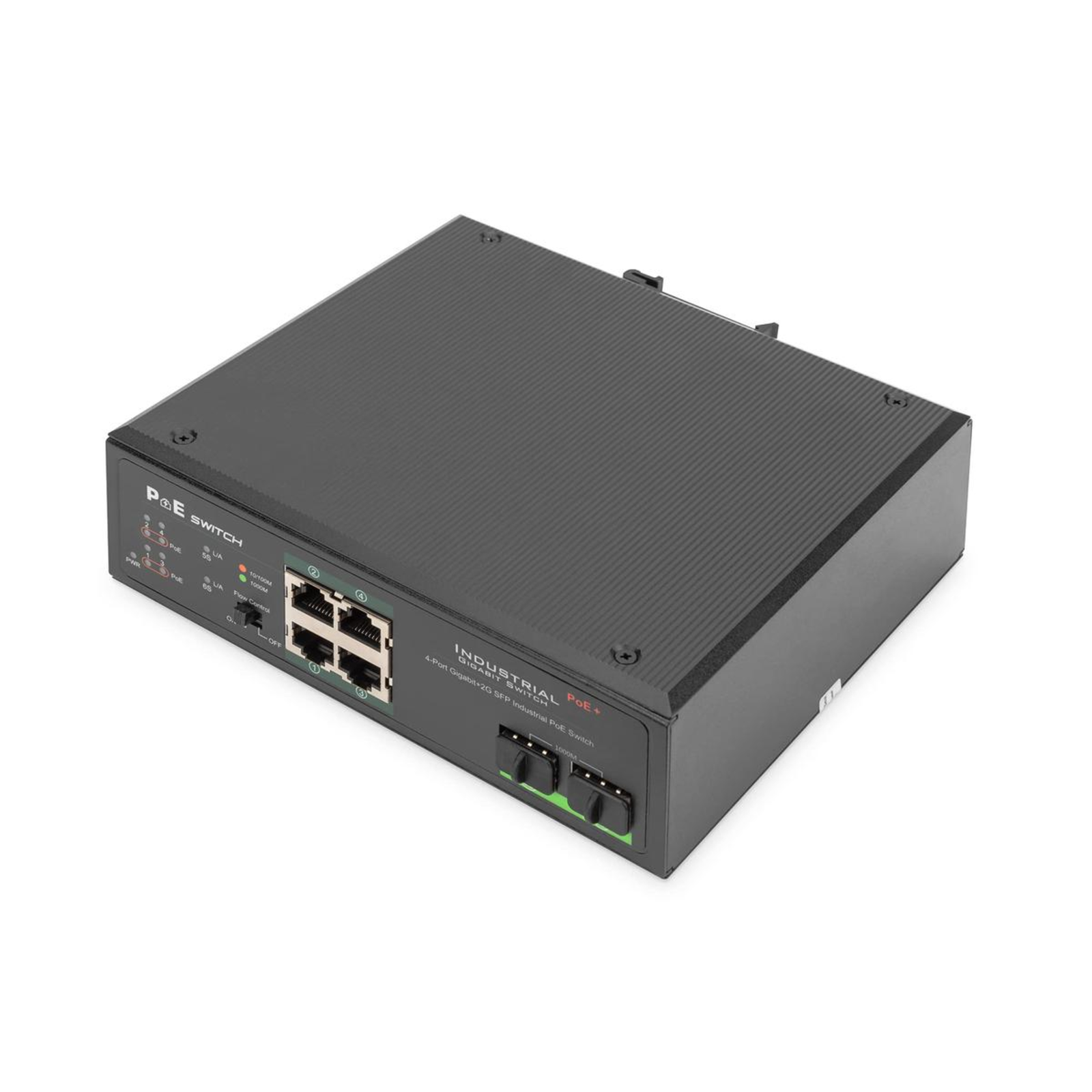Digitus Switch Ind. 4-Port Gigabit 30W PoE Unmanaged Blackar