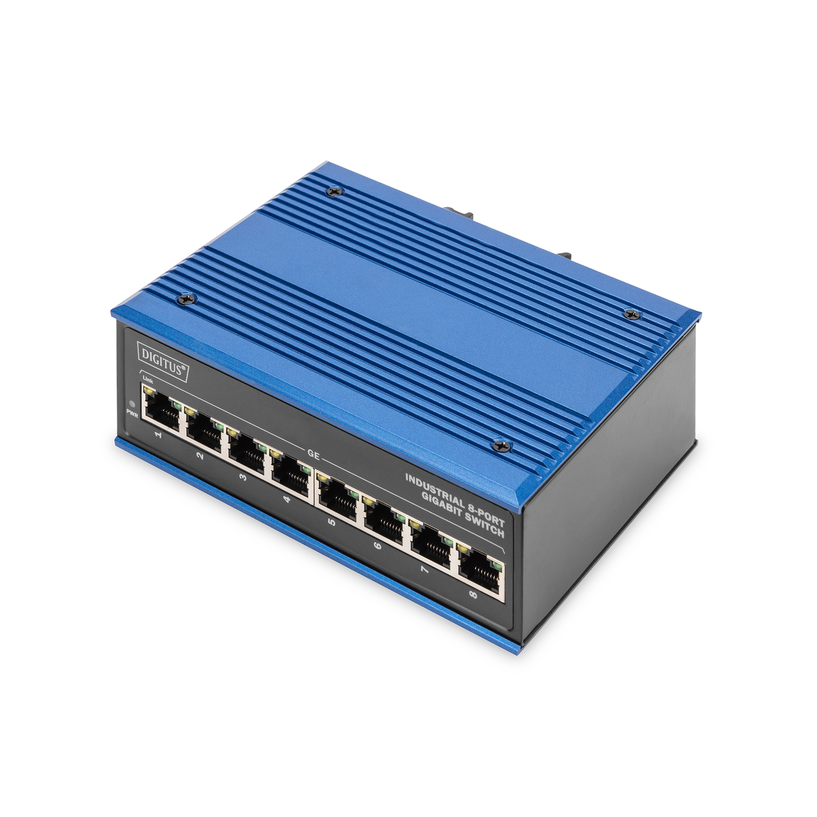 Digitus Switch Ind. 8-Port Gigabit Unmanaged Blue