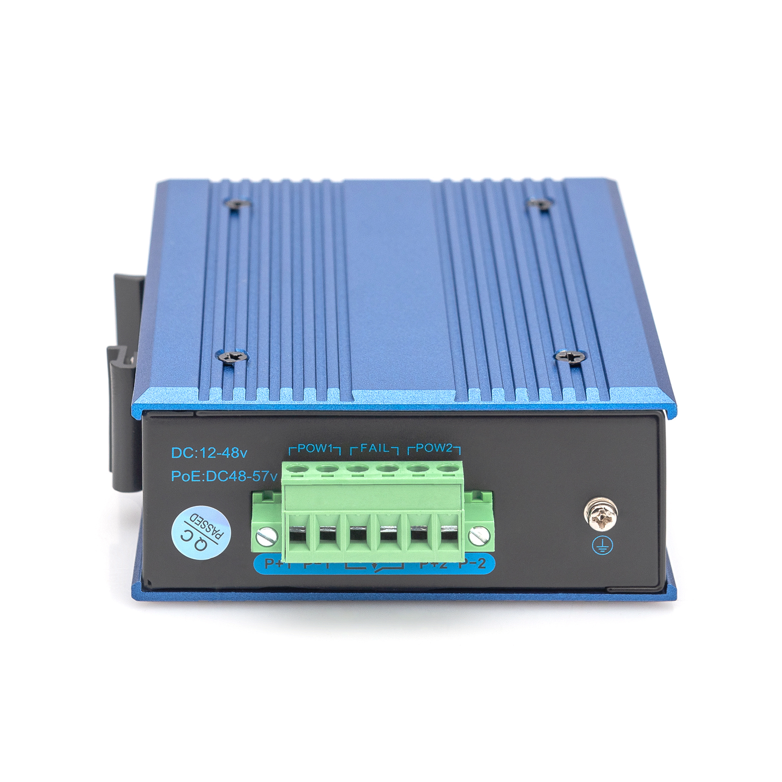 Digitus Switch Ind. 4-Port Gigabit 30W PoE Unmanaged Blue