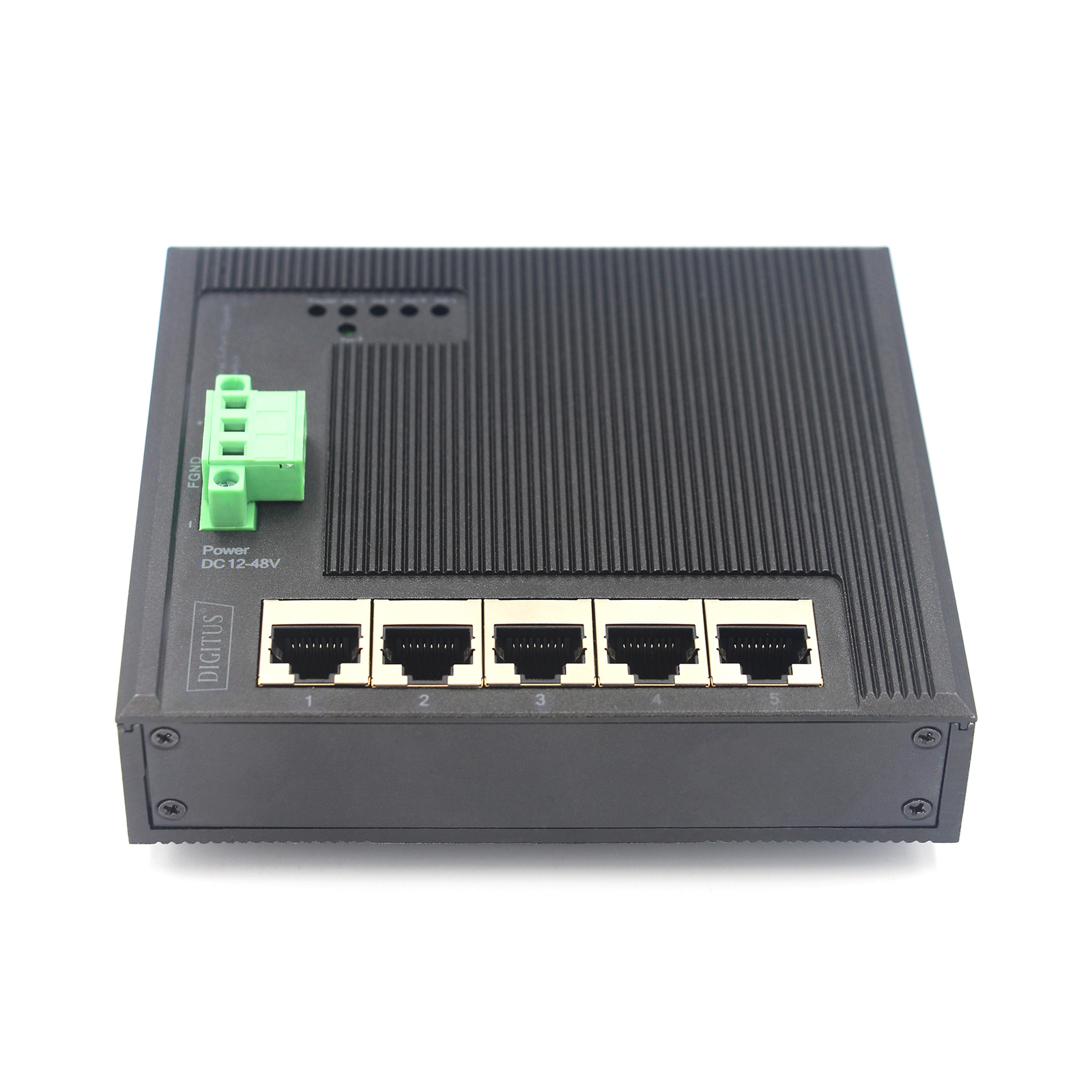 Digitus Switch Ind. 5-Port Gigabit Flat Unmanaged Blackar