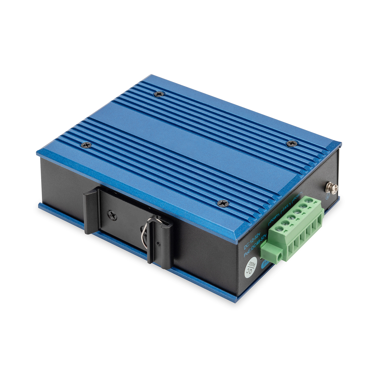 Digitus Switch Ind. 4-Port Gigabit 30W PoE Unmanaged Blue