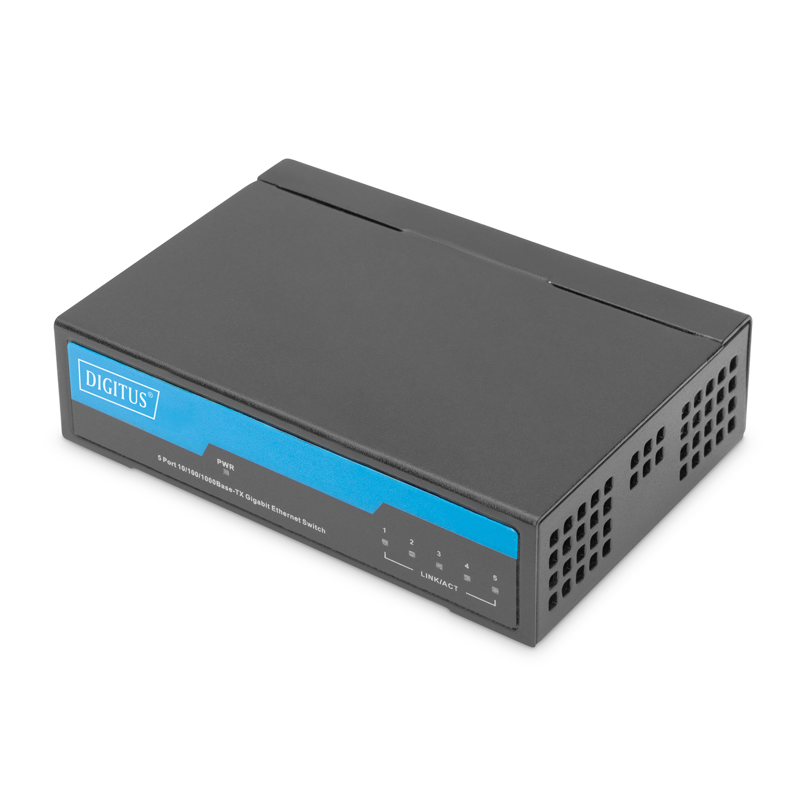 Digitus Switch 5-Port Gigabit Unmanaged Metal Housing Black Switch 1 Gbps