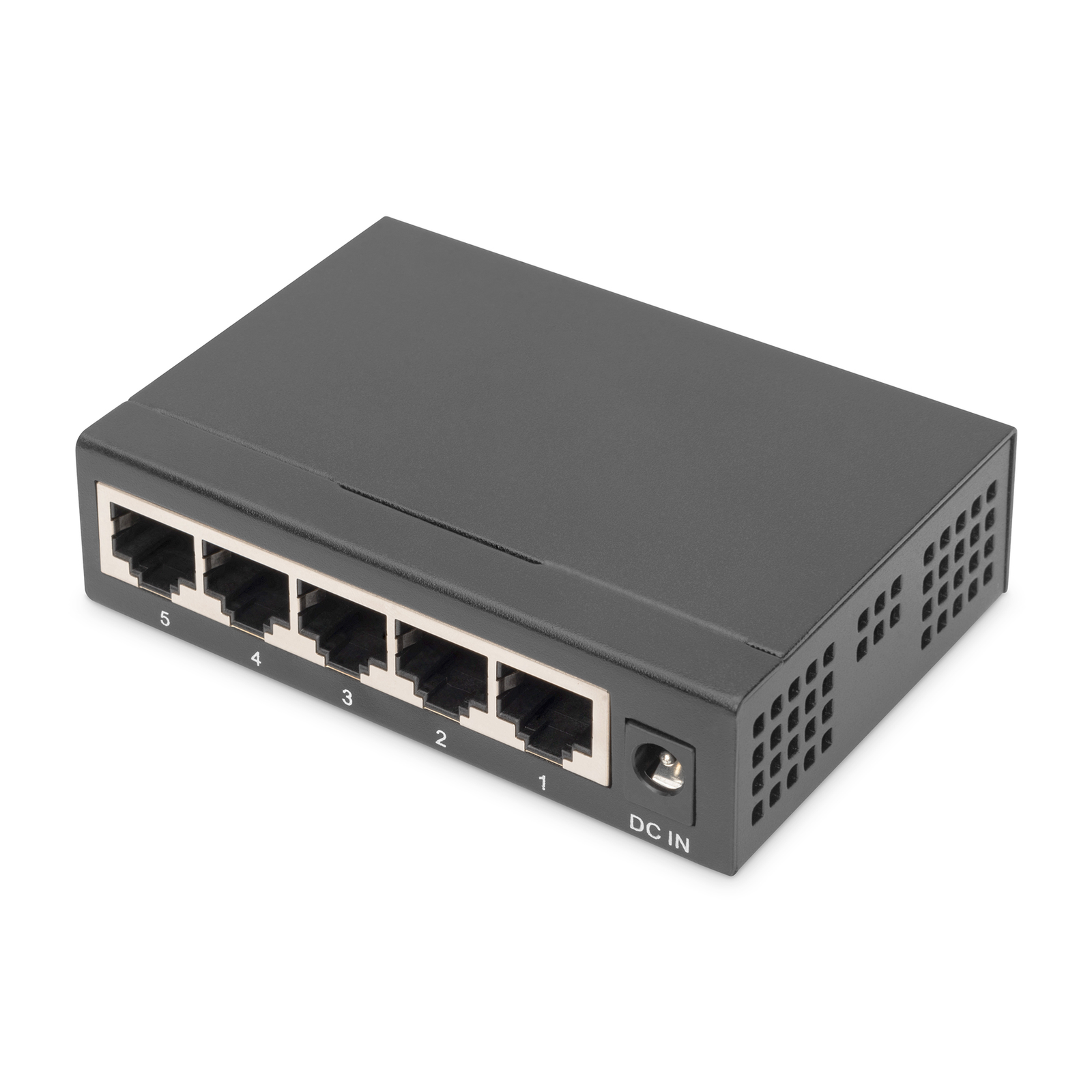 Digitus Switch 5-Port Gigabit Unmanaged Metal Housing Black Switch 1 Gbps