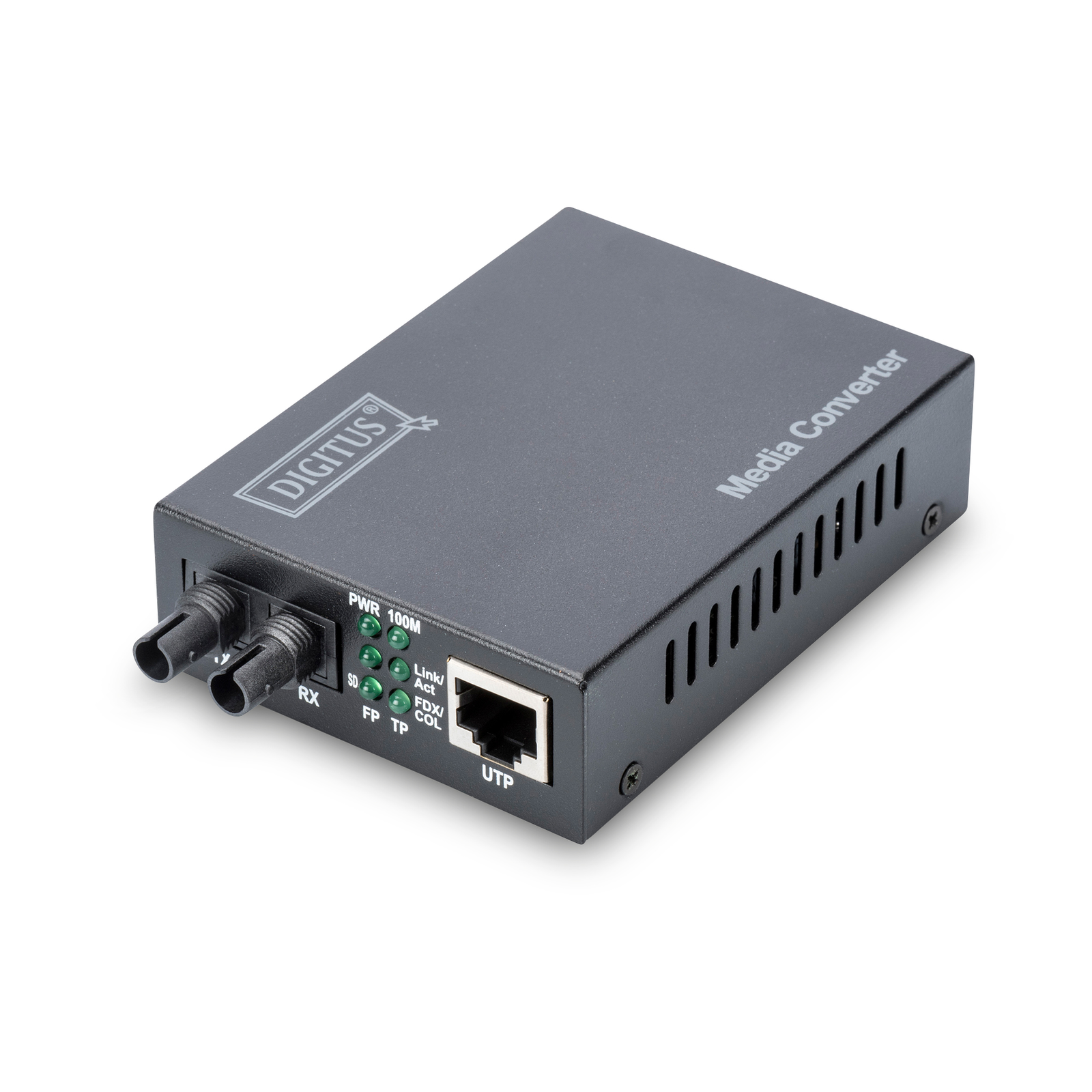 Digitus Fast Ethernet Media Converter RJ-45 to ST-Duplex Black