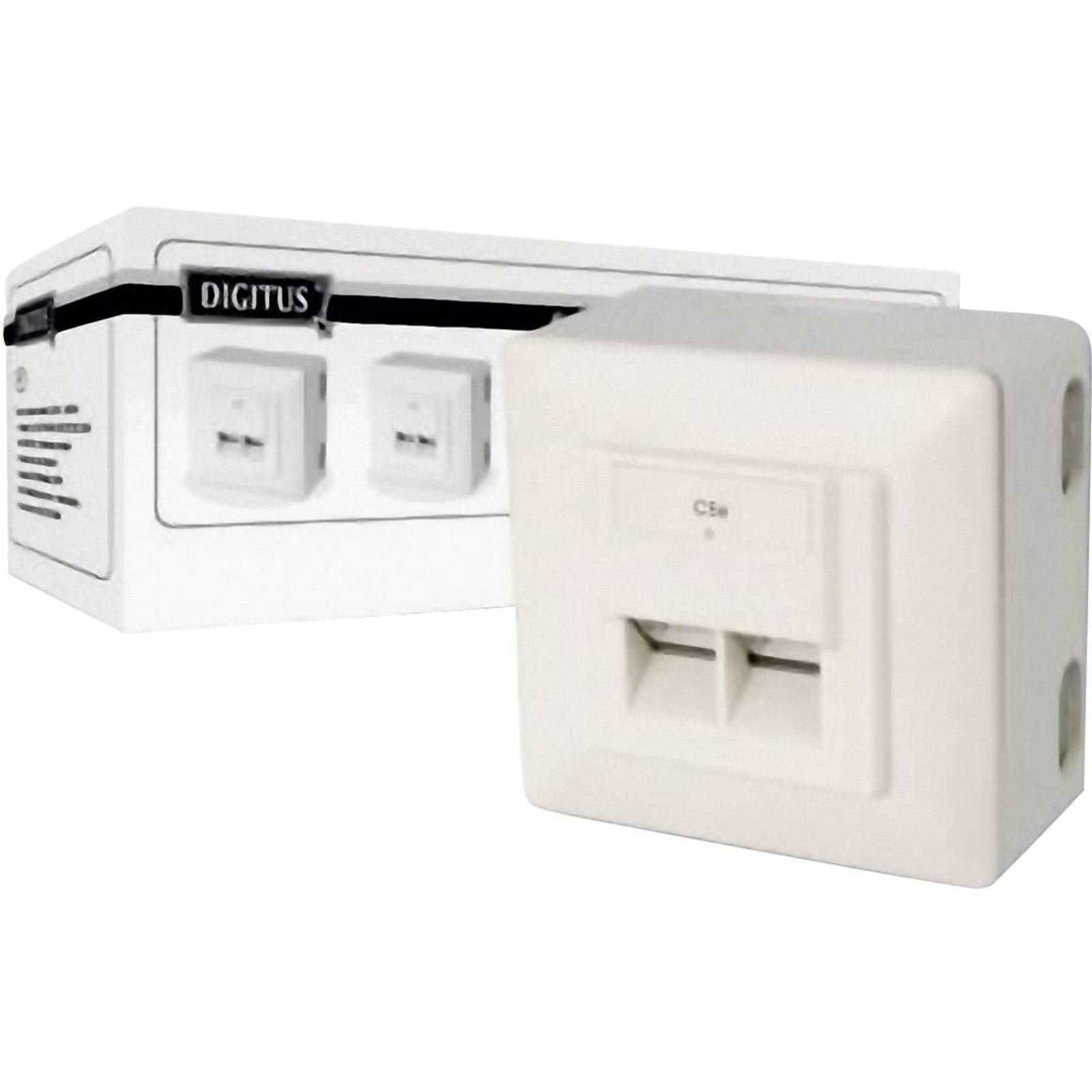 Digitus Surface-mounted Network Socket CAT 5e 2 Ports Pure White