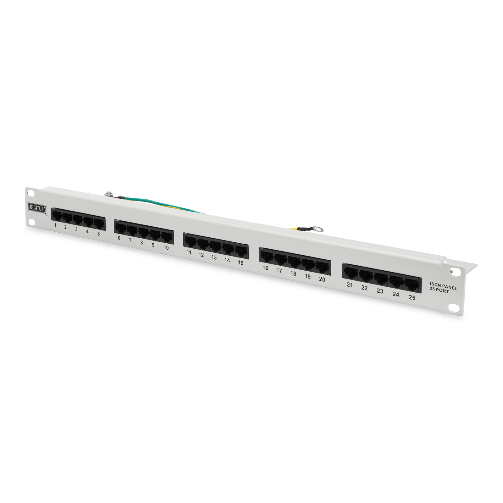 DIGITUS CAT 3 ISDN Patch Panel 1U 19 Inch