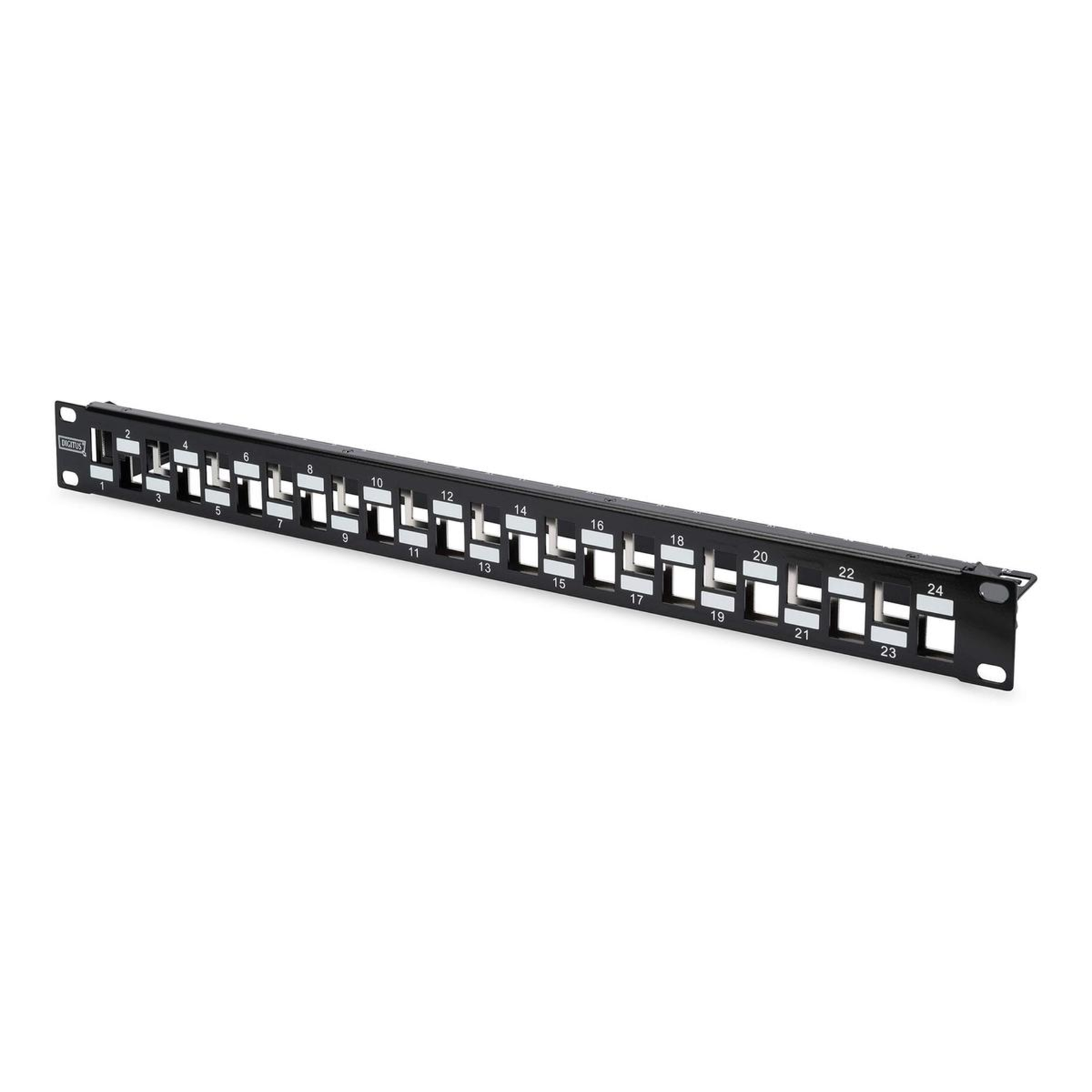 DIGITUS Patch Panel 1U 24-port Modular Shielded Black
