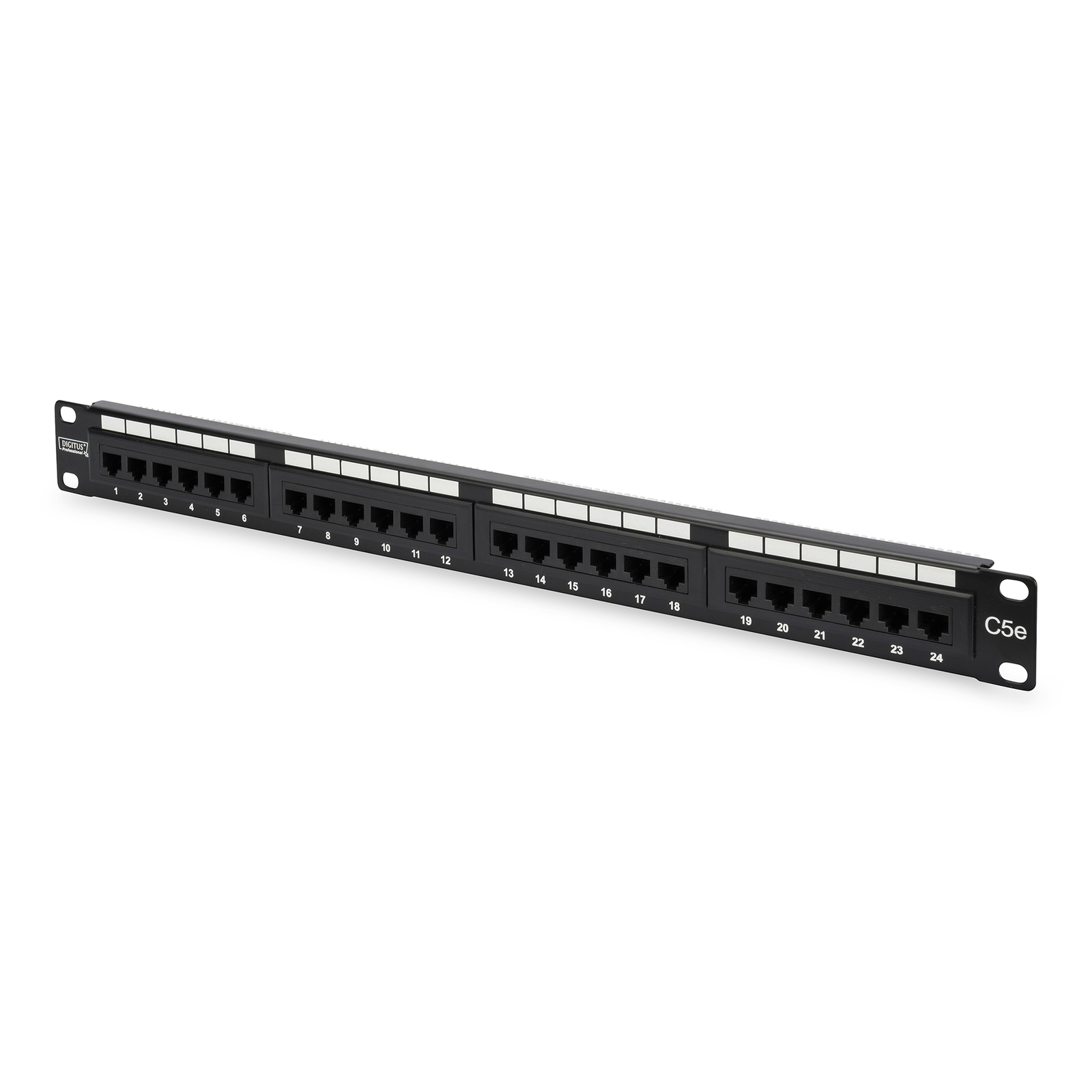 DIGITUS DN-91524U Digitus 19 24-port UTP Cat 5E Patch Panel with Guide 15 LGW