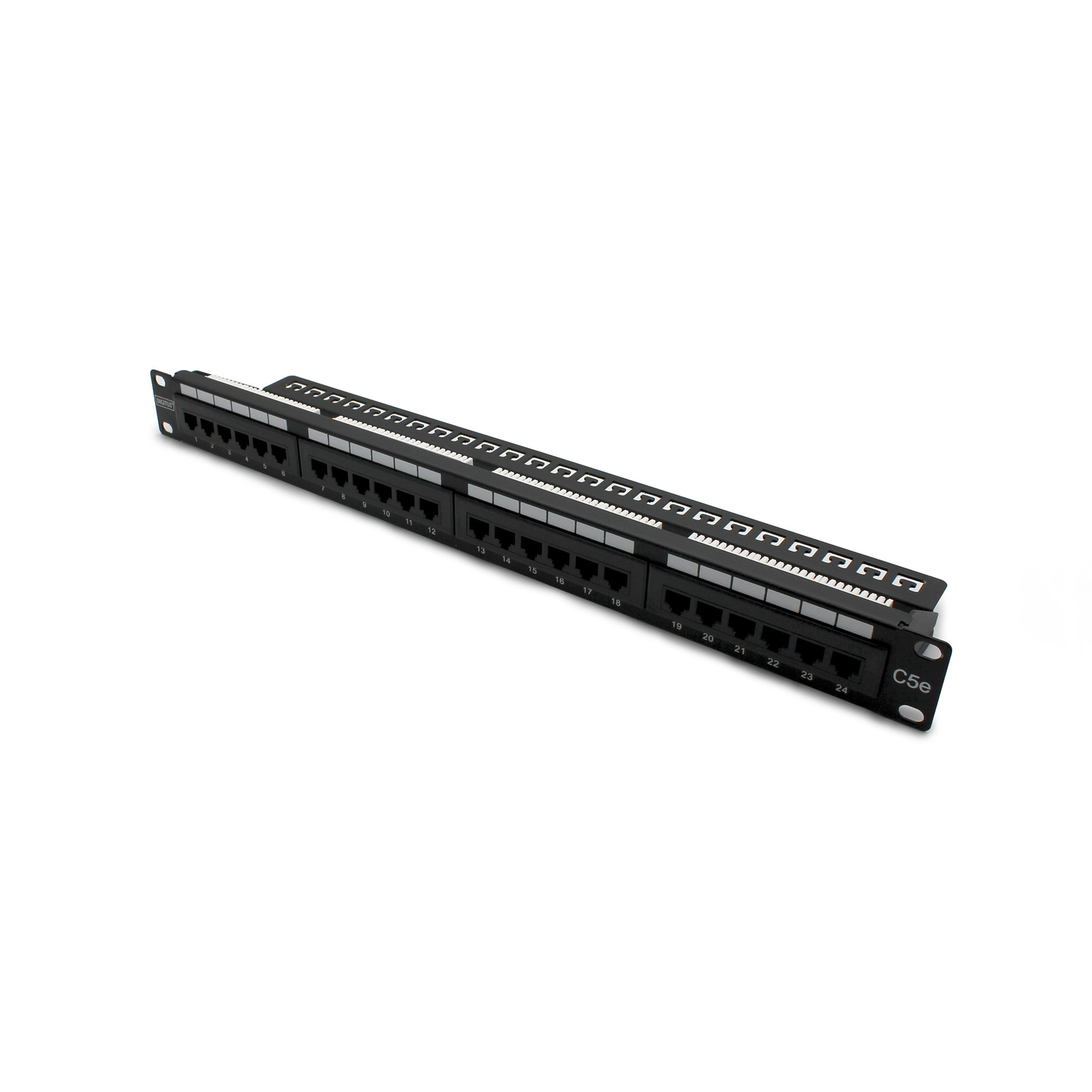 DIGITUS DN-91524U Digitus 19 24-port UTP Cat 5E Patch Panel with Guide 15 LGW