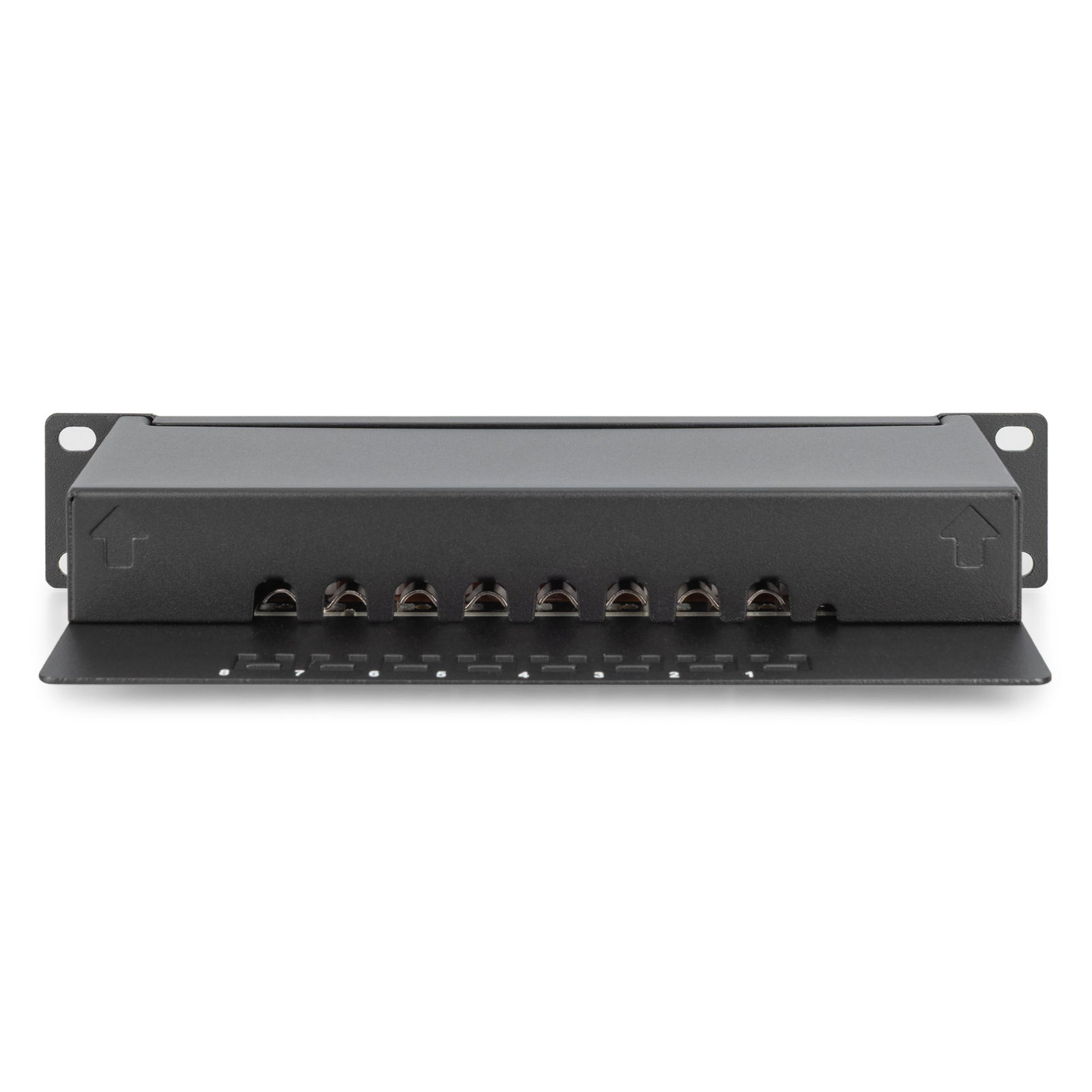 DIGITUS Patchpanel 1U 8-Port Cat6 ClassE Shielded Black