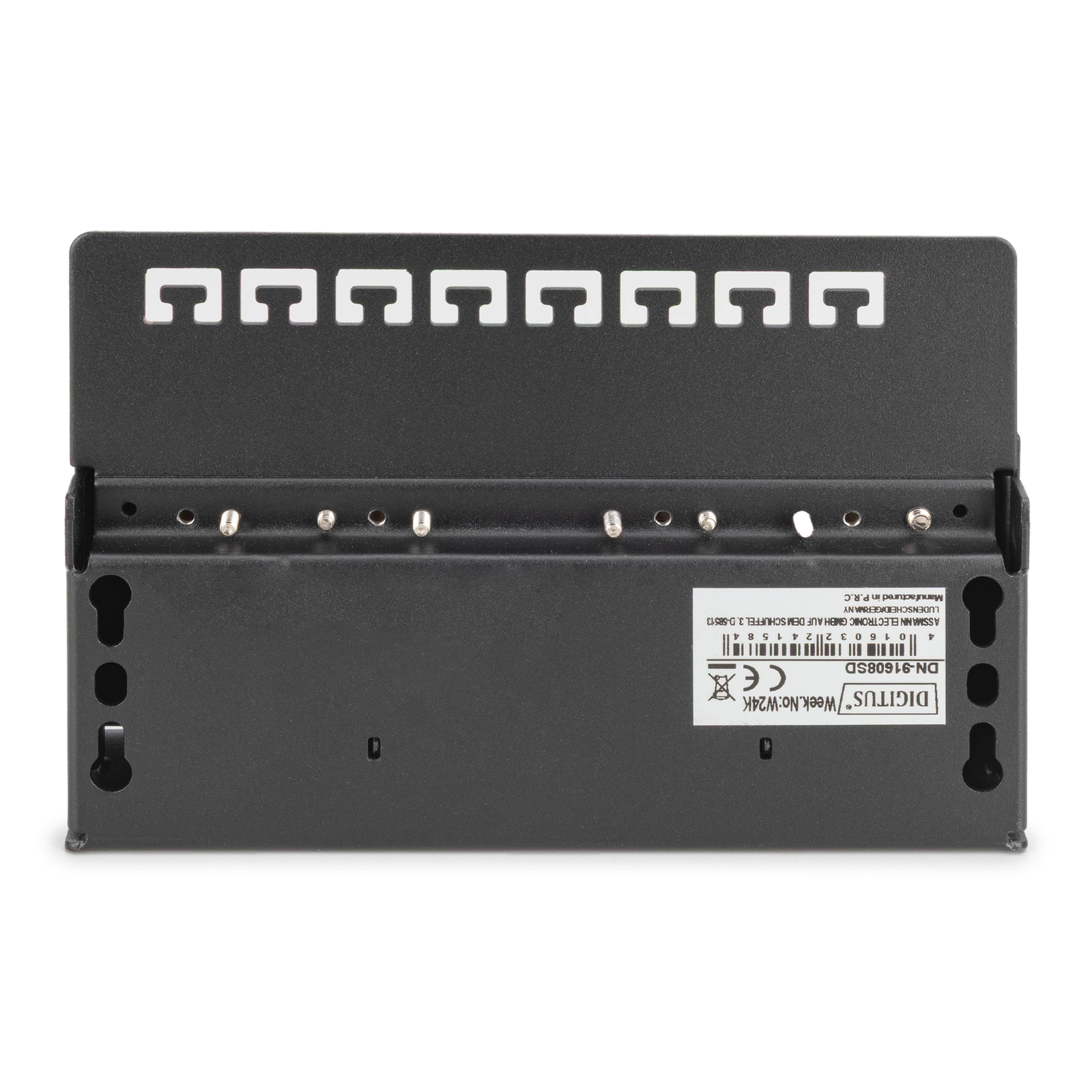 DIGITUS Patchpanel 1U 8-Port Cat6 Shielded Black