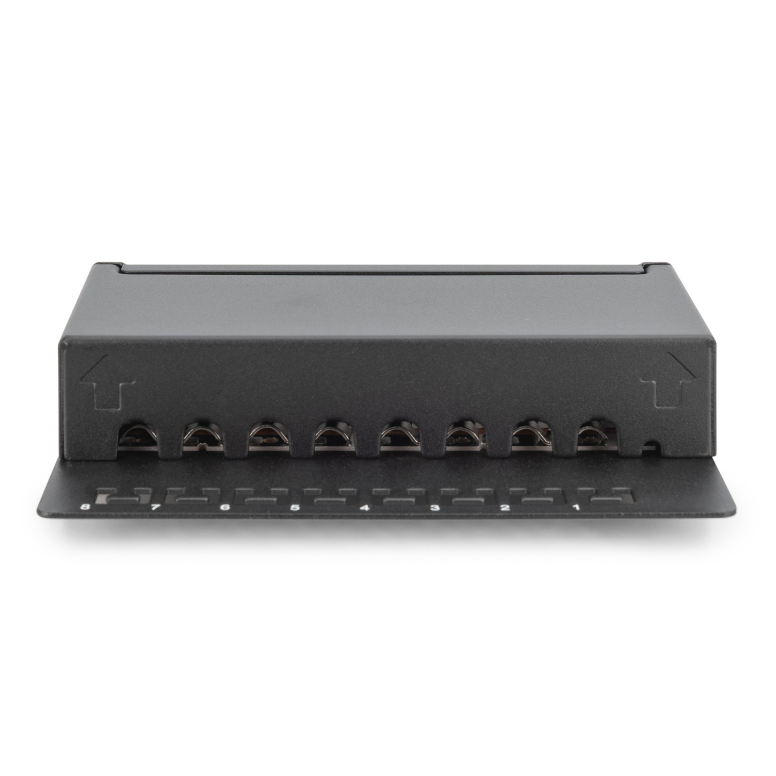 DIGITUS Patchpanel 1U 8-Port Cat6 Shielded Black