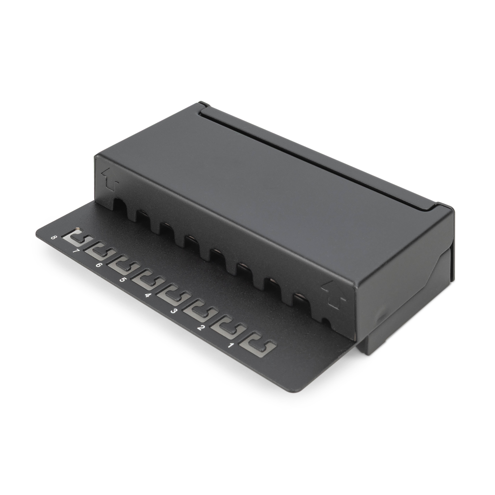 DIGITUS Patchpanel 1U 8-Port Cat6 Shielded Black
