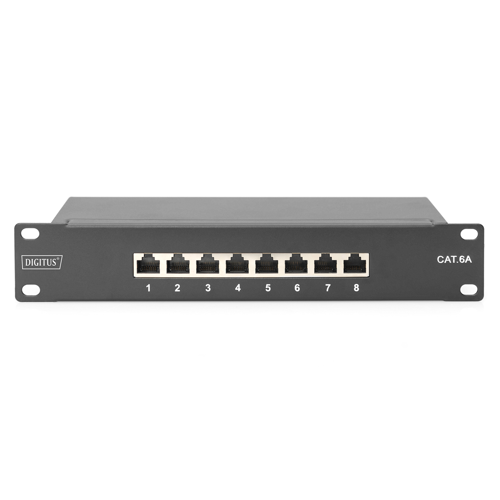 DIGITUS Patch Panel Rack CAT 6a STP RJ-45 X 8 Black RAL 9005 1U 25.4 Cm (10) (DN-91608S-EA)