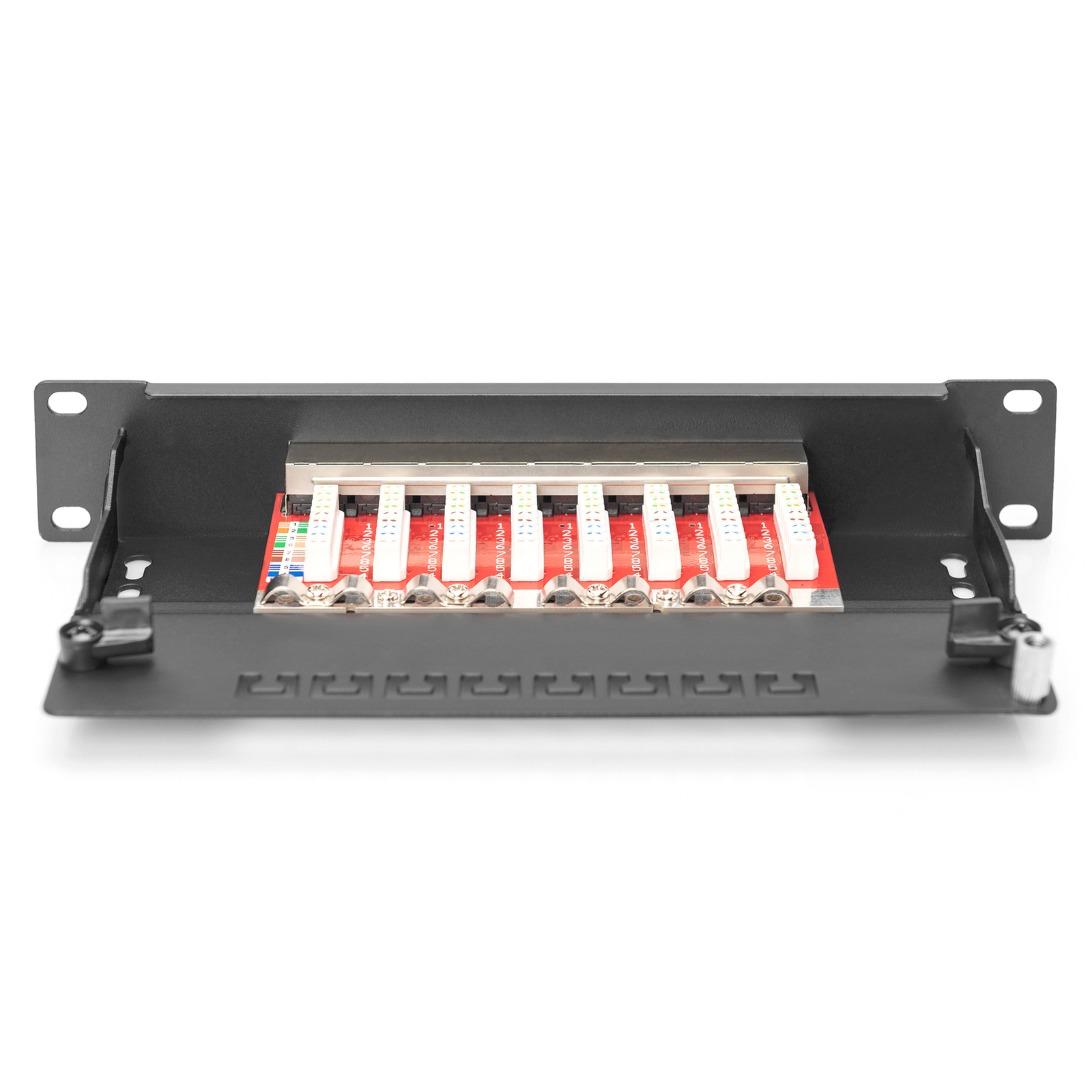 DIGITUS Patch Panel Rack CAT 6a STP RJ-45 X 8 Black RAL 9005 1U 25.4 Cm (10) (DN-91608S-EA)