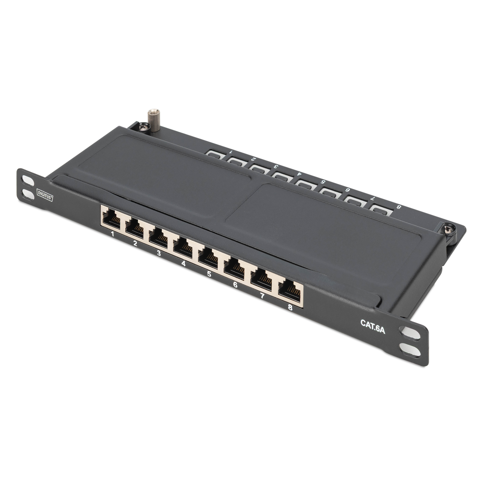 Digitus Cat.6A Slim Patch Panel Shielded 8-port 0.5 U 10