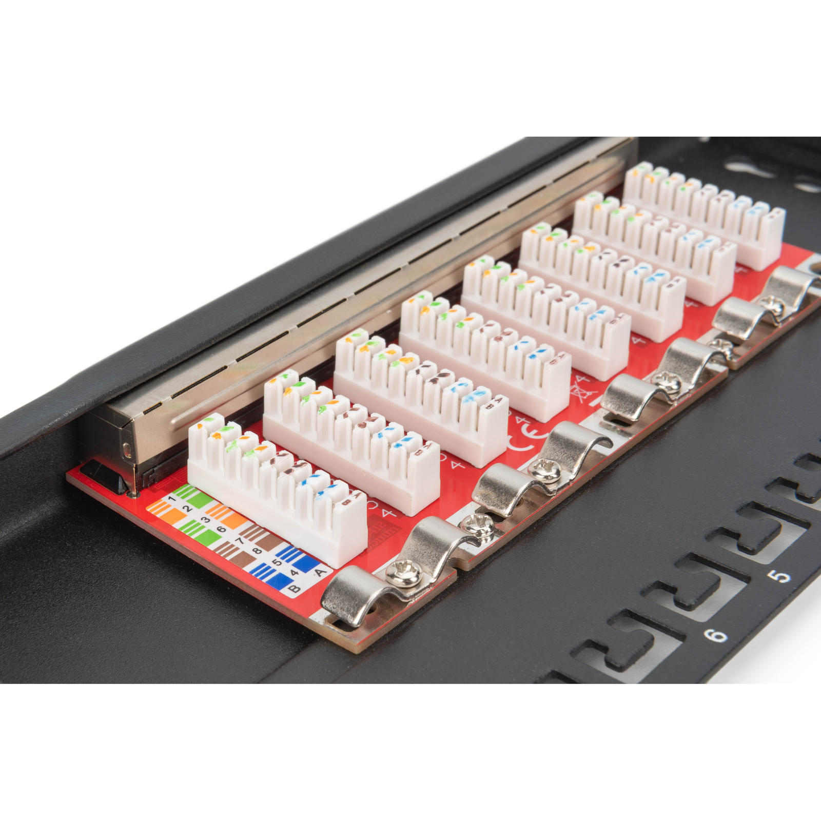 Digitus Cat.6A Slim Patch Panel Shielded 8-port 0.5 U 10