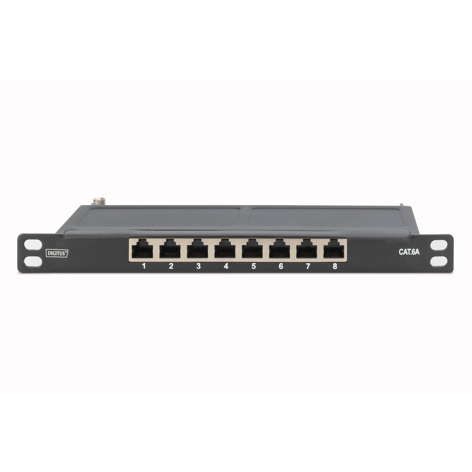 Digitus Cat.6A Slim Patch Panel Shielded 8-port 0.5 U 10