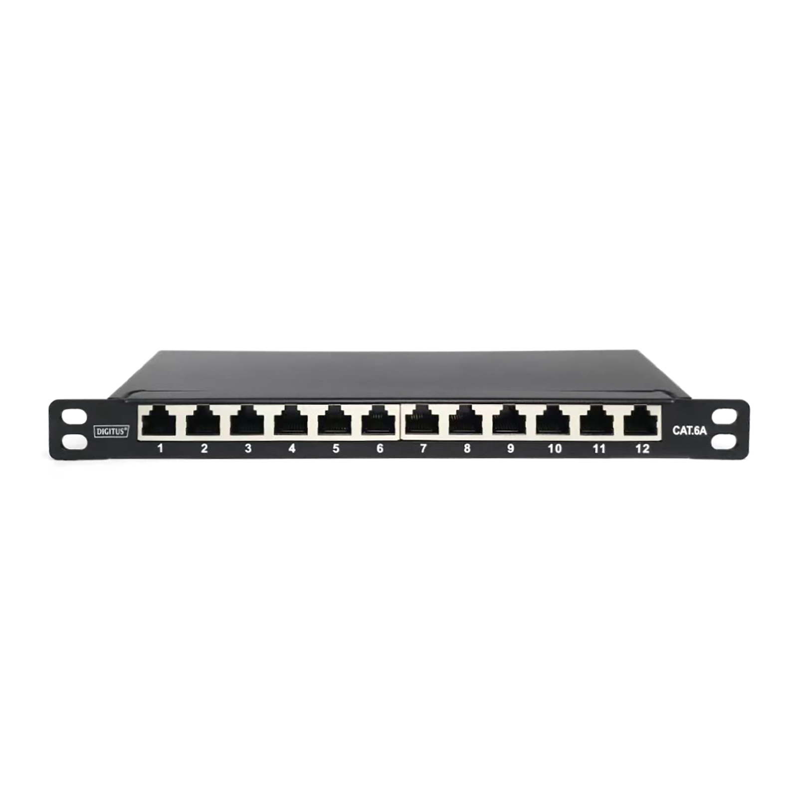 Digitus Patch Panel Wall Mountable Stand Mountable RJ-45 X 12 Black RAL 9005 0.5 U 10inch