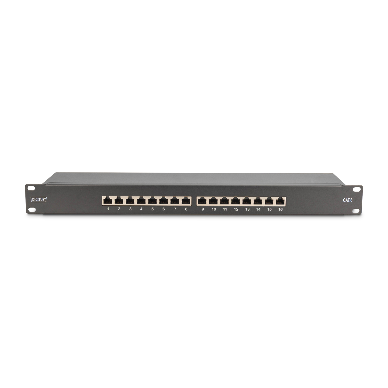 Digitus Patch Panel 1U 16-port Cat6 Shielded Black