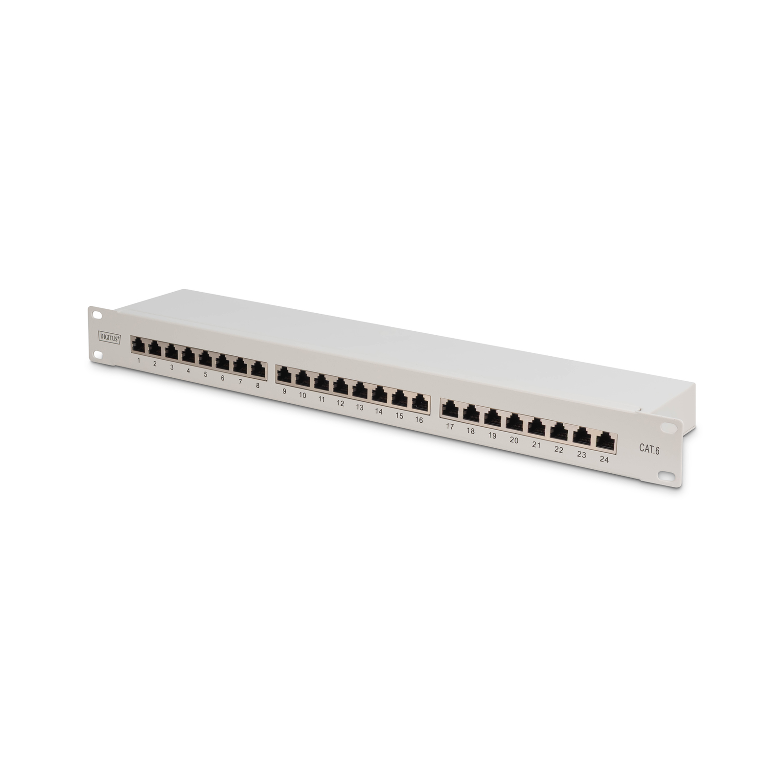 Digitus Patch Panel 1U 24-port Cat6 Shielded Grey