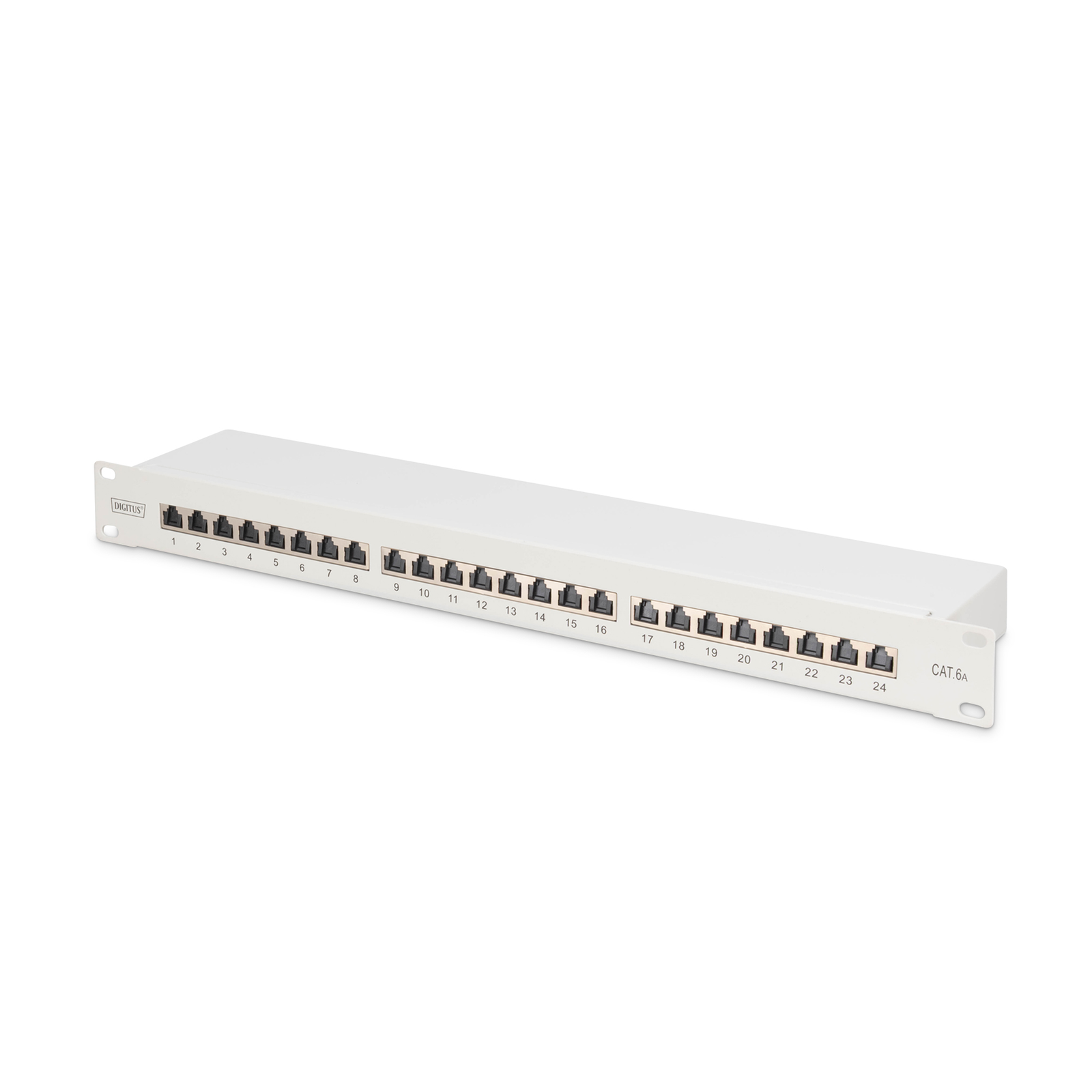 Digitus Patch Panel 1U 24-port Cat6a Shielded LightGrey
