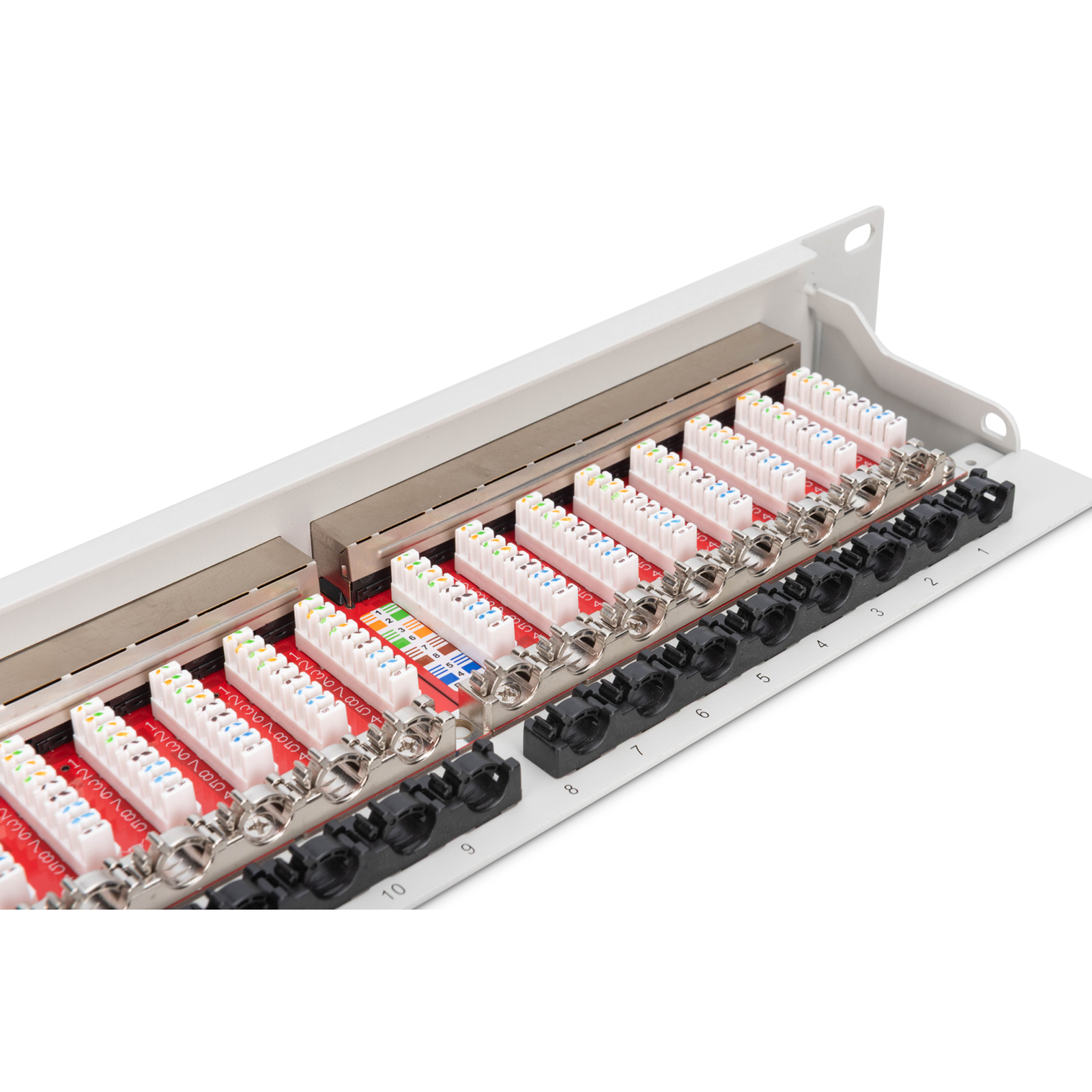 Digitus Patch Panel 1U 24-port Cat6a Shielded LightGrey