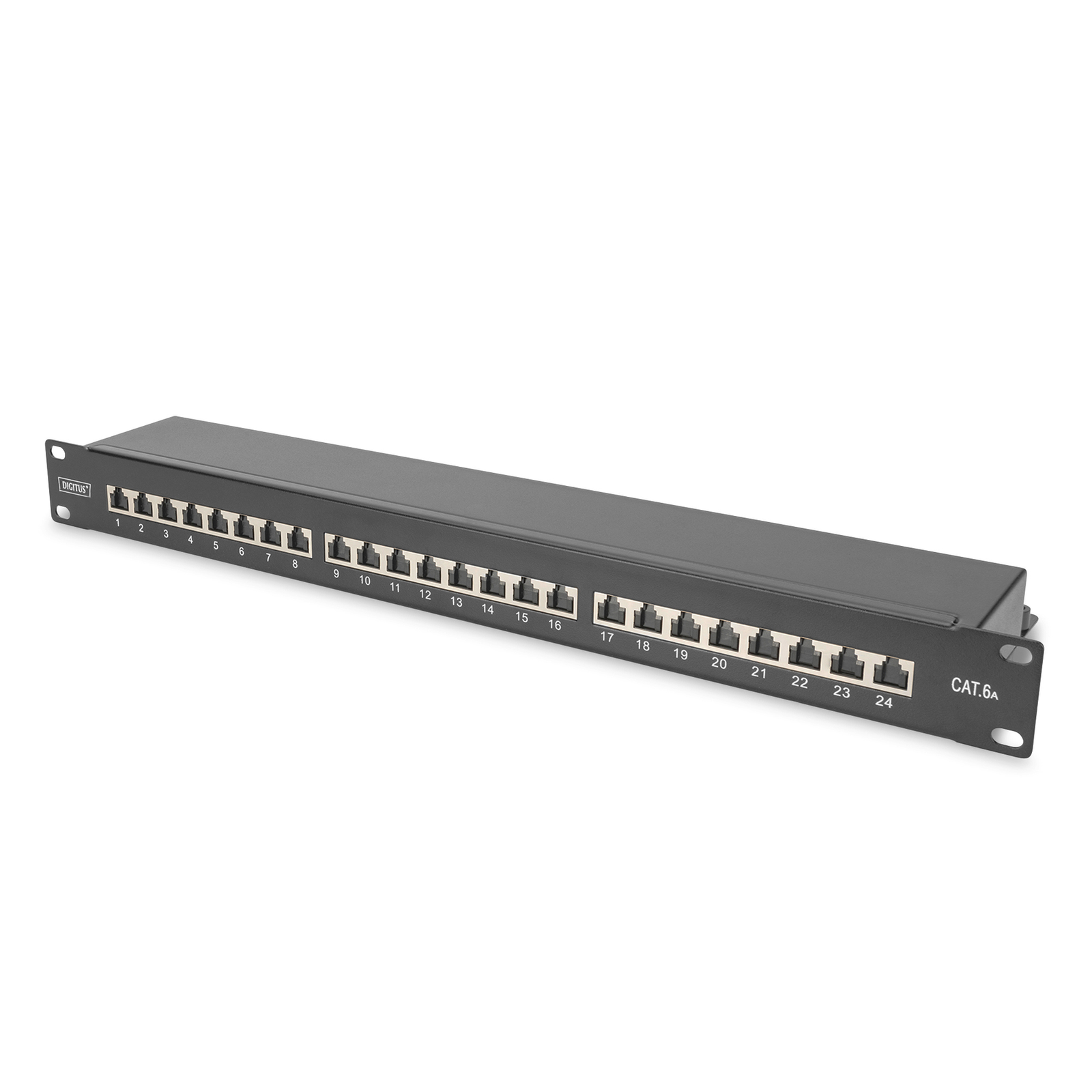 Digitus Patch Panel 1U 24-port Cat6a Shielded Black