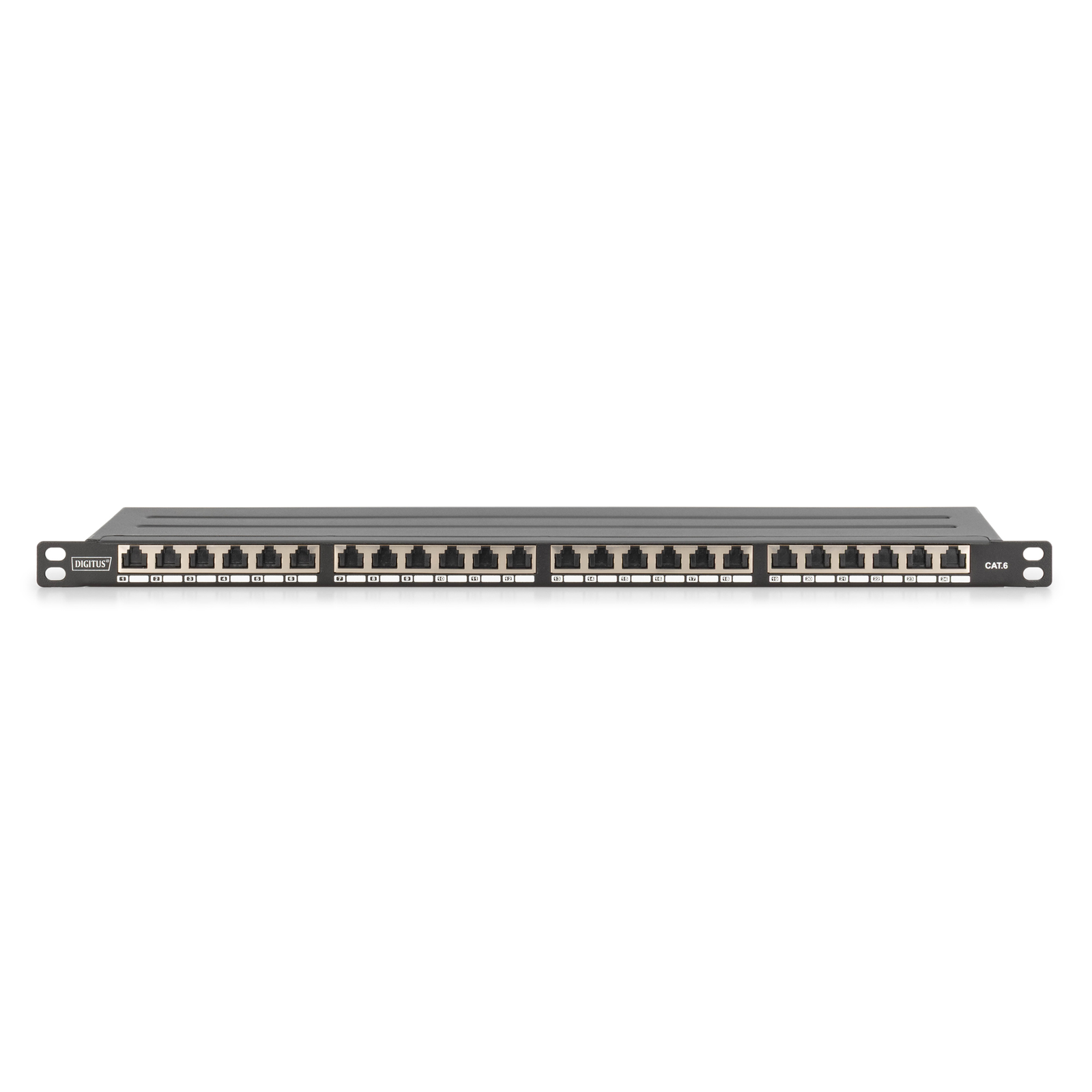 Digitus Patch Panel 0.5U 24-port Cat6 Shielded Black