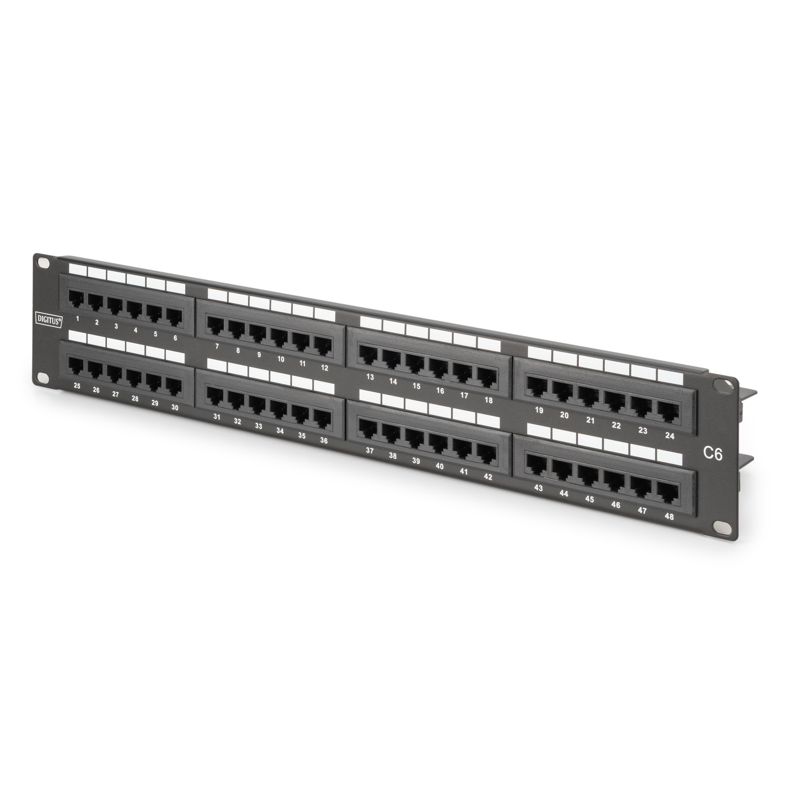 Digitus Patch Panel 2U 48-port Cat6 Unshielded Black