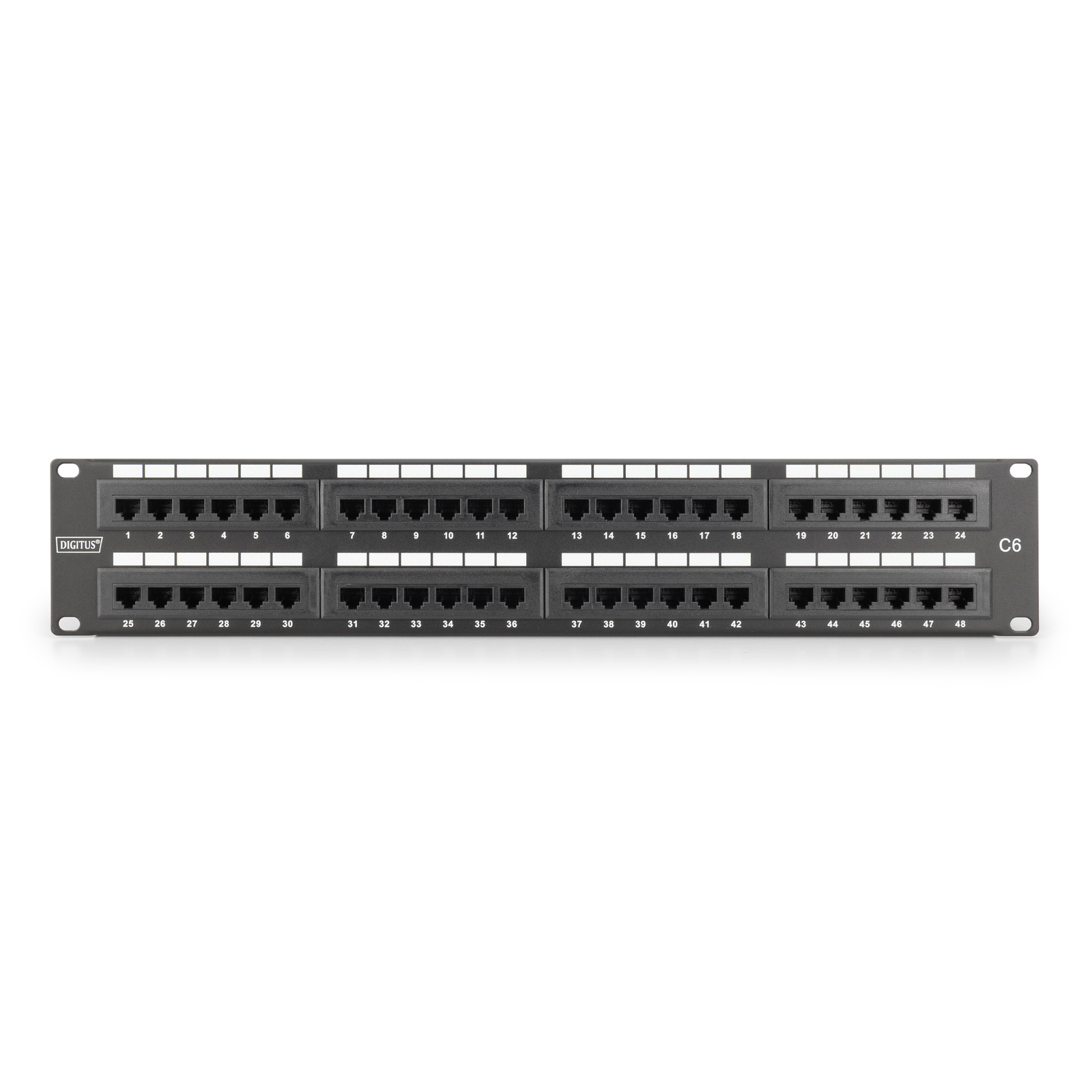 Digitus Patch Panel 2U 48-port Cat6 Unshielded Black