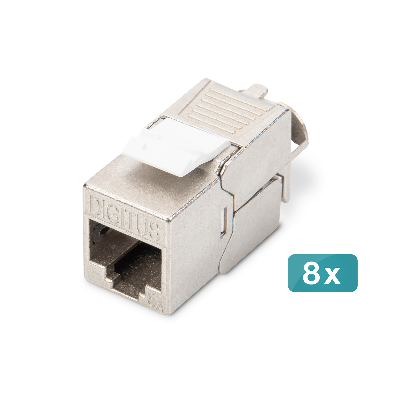 Digitus CAT 6A Keystone Module Shielded Tool-free Mounting Connection 8 Pcs Flac