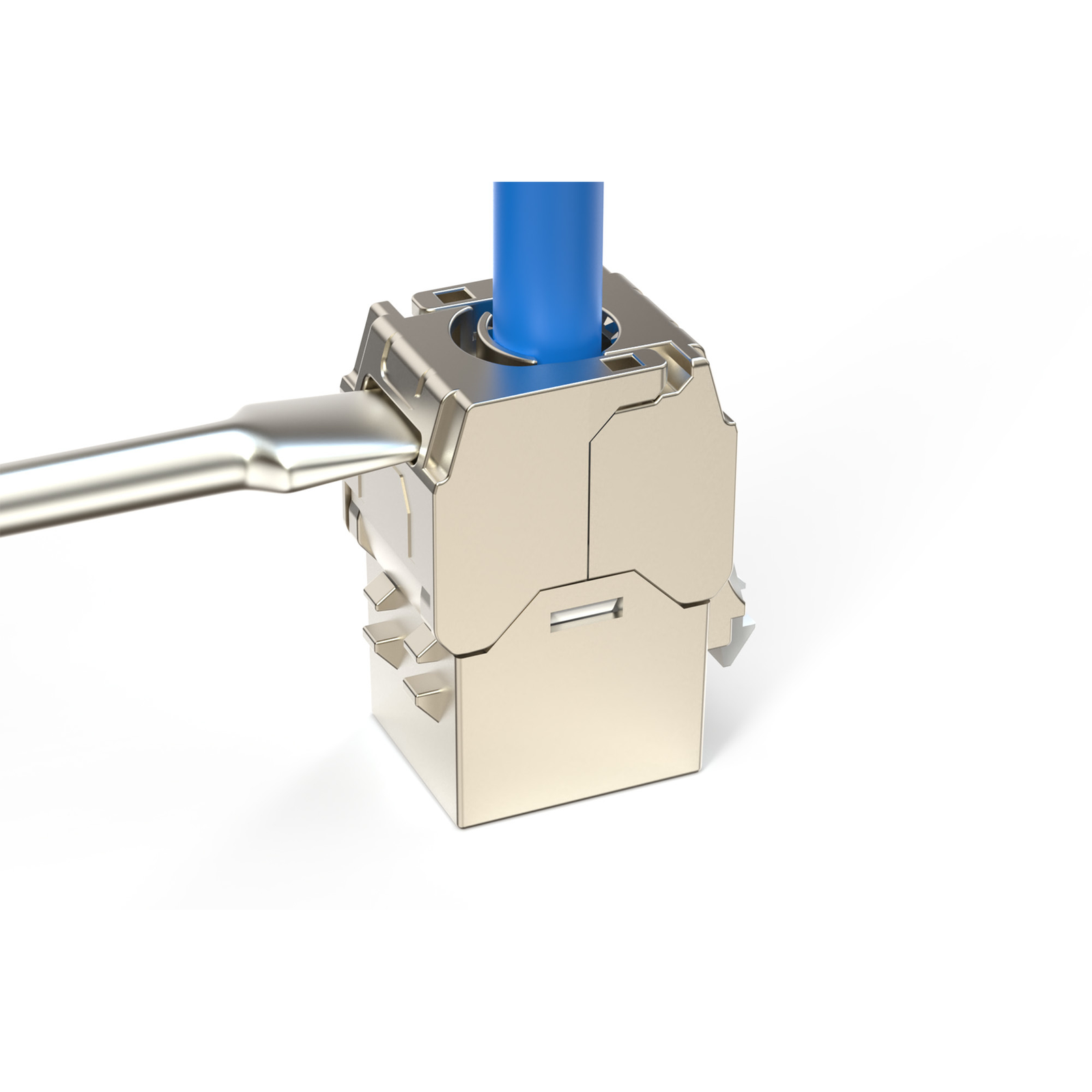 Digitus CAT 6A Compact Keystone Module Shielded Tool-free Mounting Connection 12 Pcs.