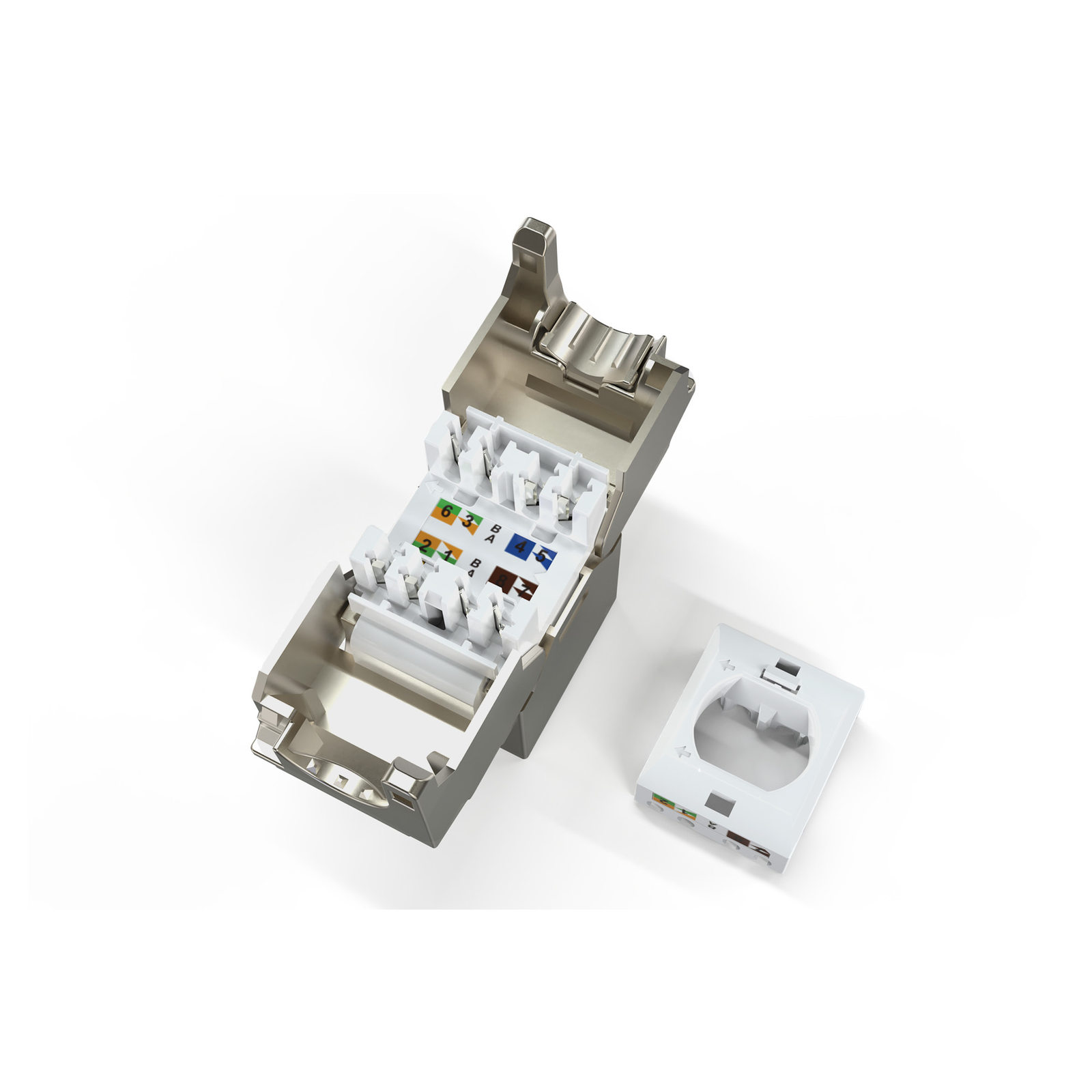 Digitus CAT 6A Compact Keystone Module Shielded Tool-free Mounting Connection 12 Pcs.