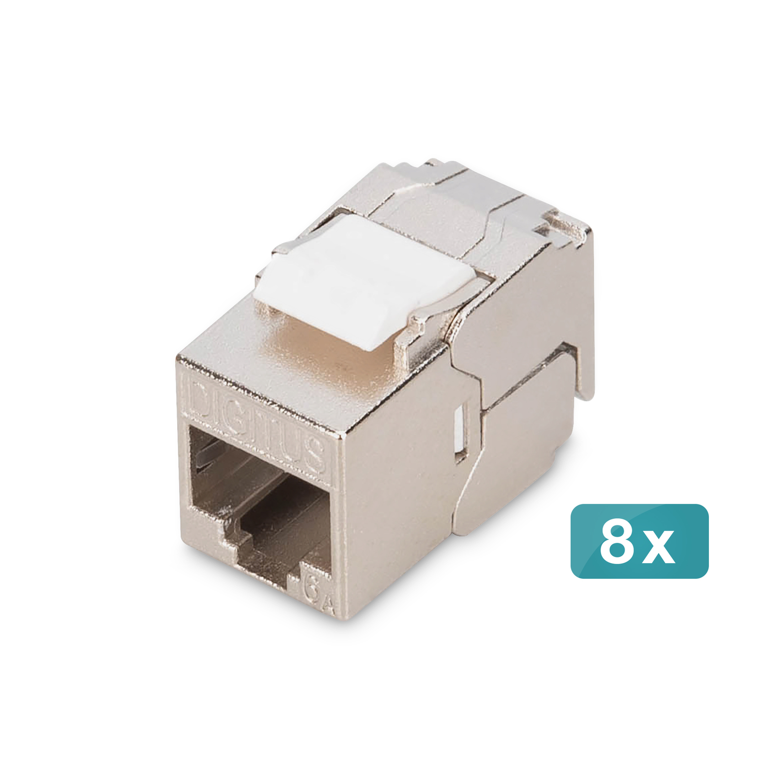 Digitus CAT 6A Compact Keystone Module Shielded Tool-free Mounting Connection. 8 Pcs.