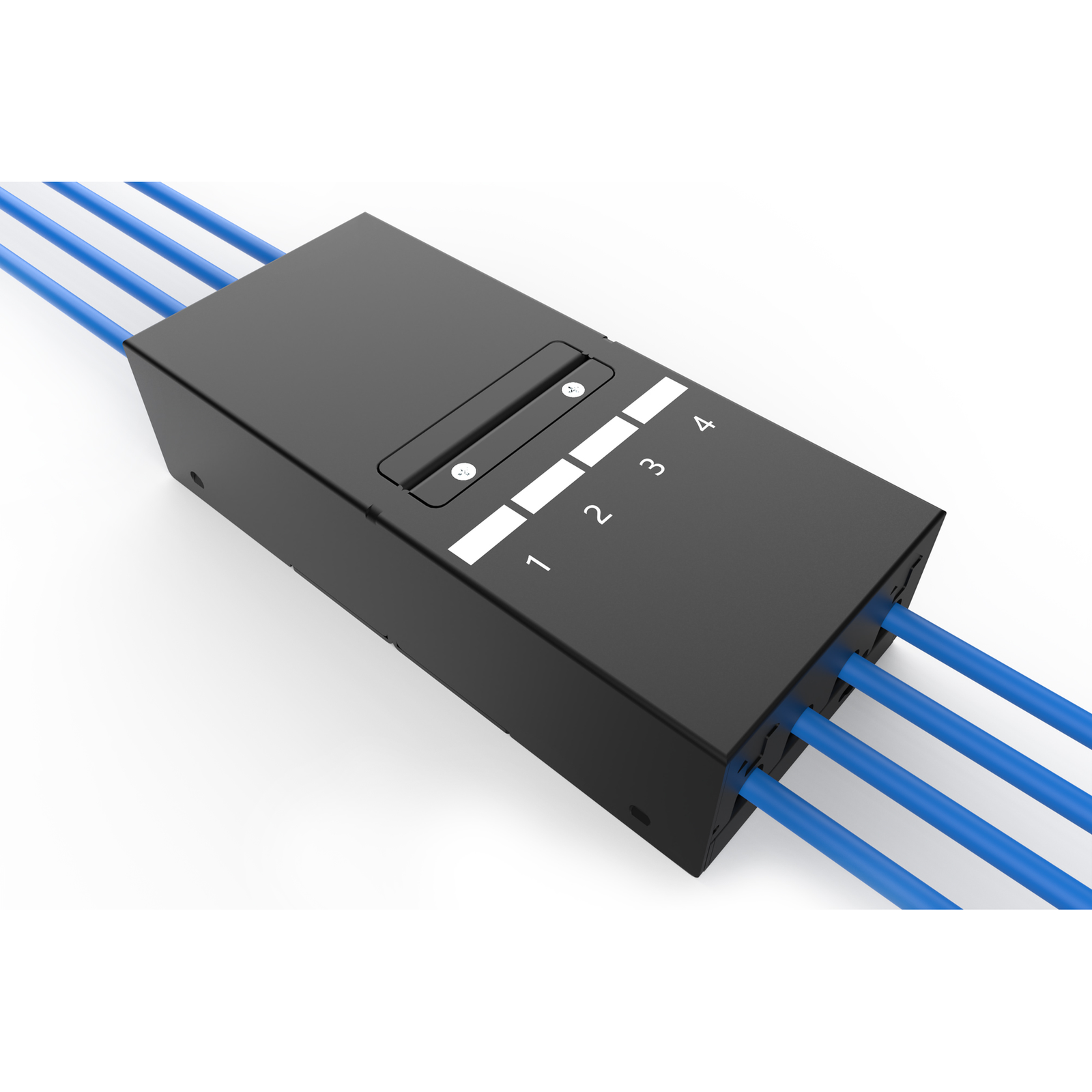 DIGITUS Consolidation Point Box 4-port Keystone Modules with Intelligent Cable Manager