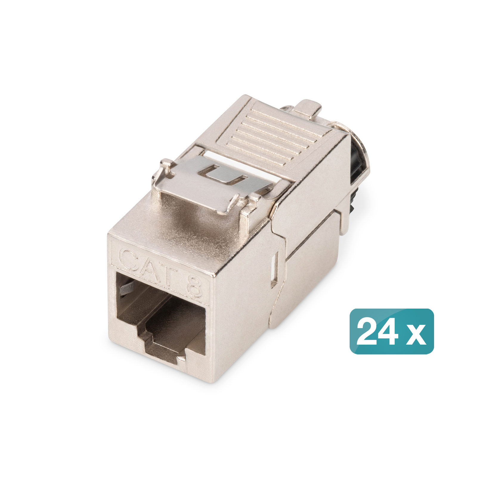 DIGITUS CAT 8.1 Keystone Module Shielded Tool-free Mounting Connection 24 Pcs.
