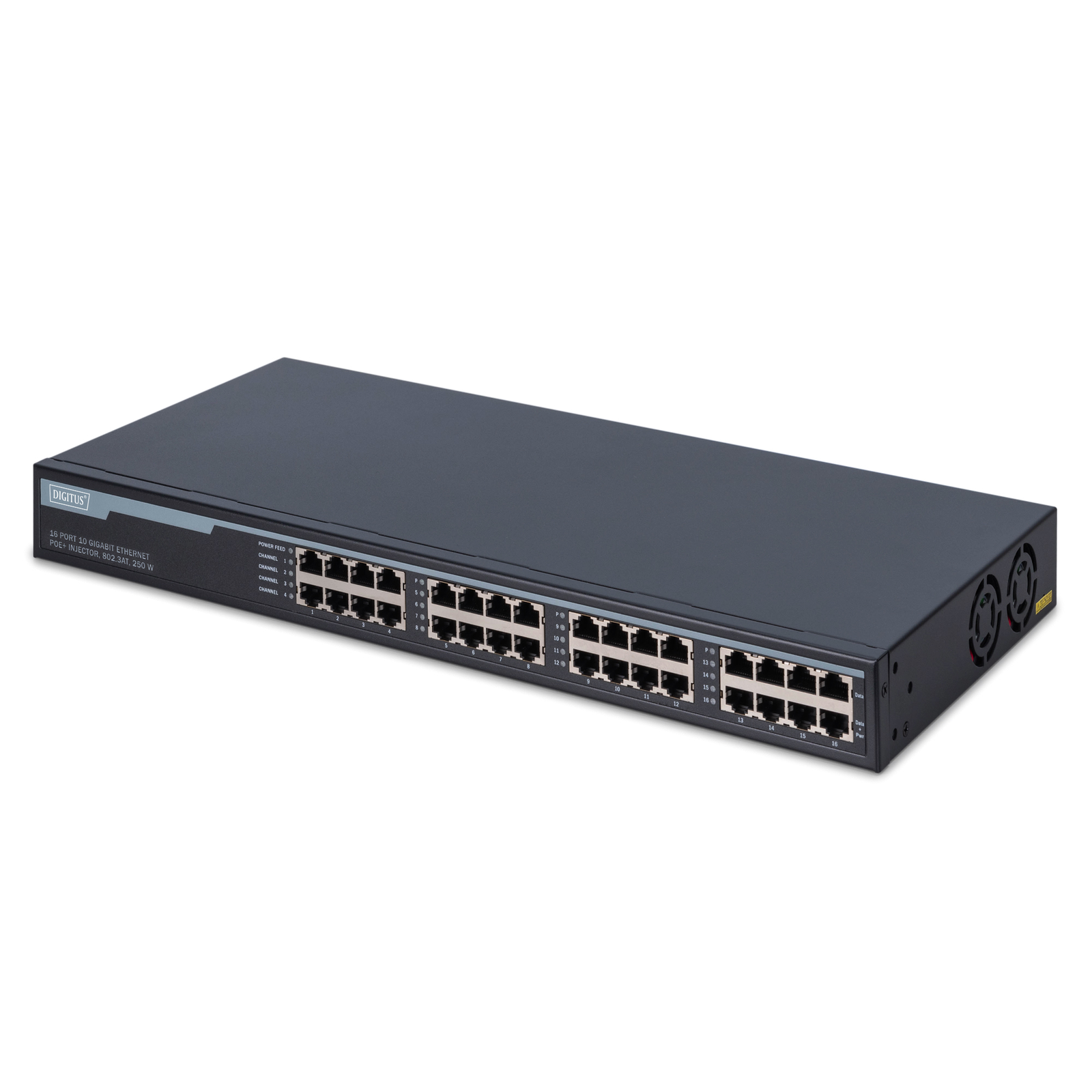 Digitus Switch 16 Port Gigabit PoE+ Injector 250W 803.3at