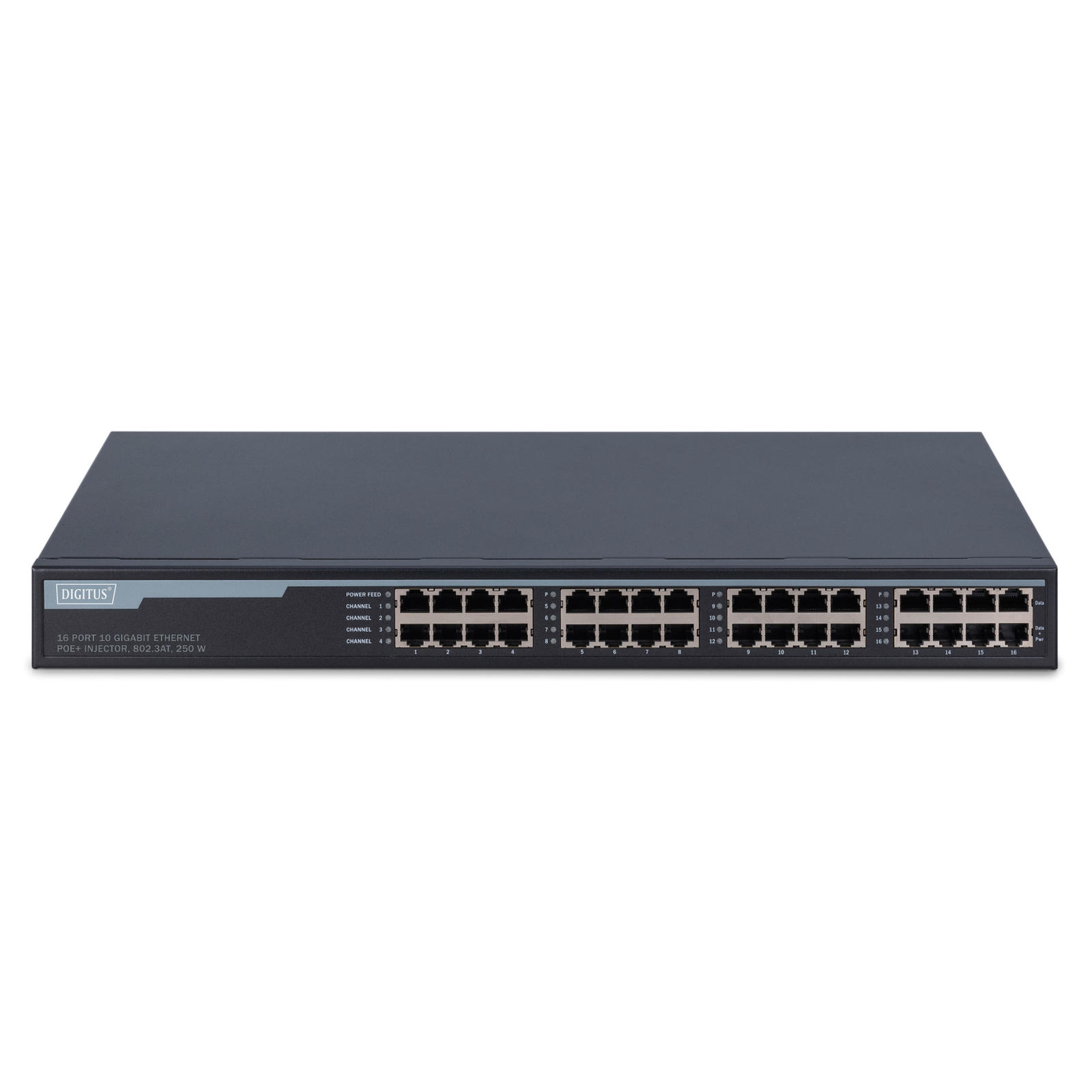 Digitus Switch 16 Port Gigabit PoE+ Injector 250W 803.3at