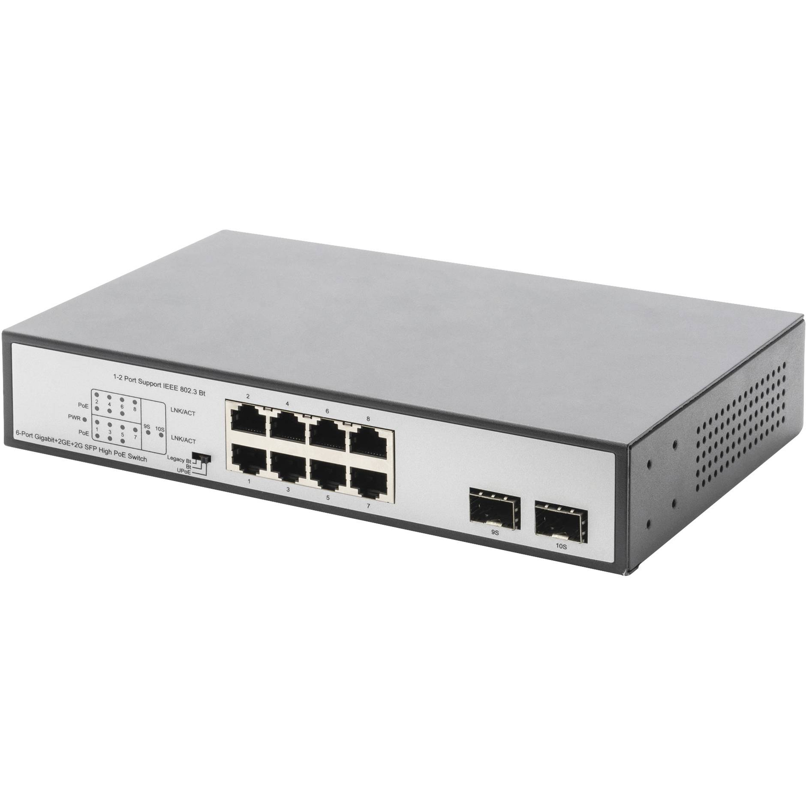 Digitus Switch 8-Port Gigabit 180W PoE Unmanaged Black