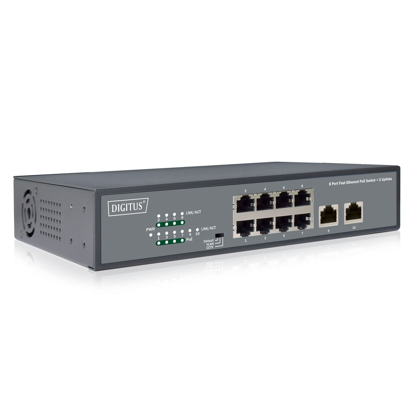 Digitus Switch 8-10/100 120W PoE Unmanaged Black