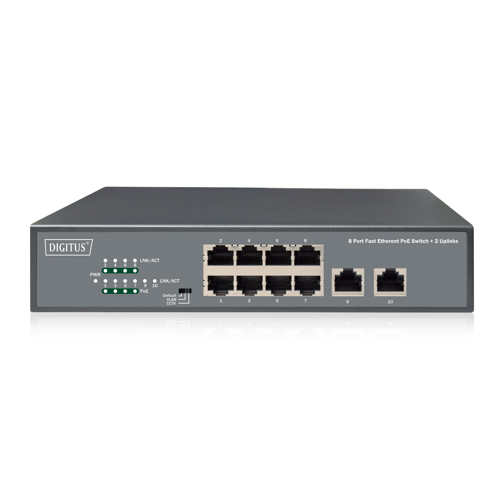 Digitus Switch 8-10/100 120W PoE Unmanaged Black