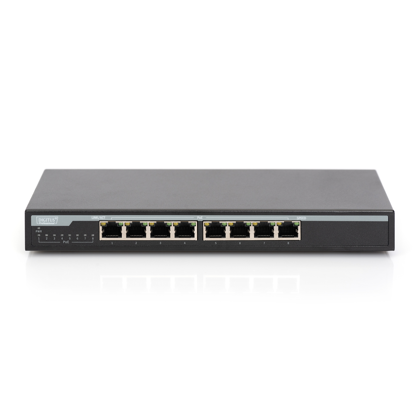 Digitus Switch 8-Port Gigabit 135W PoE Unmanaged Black