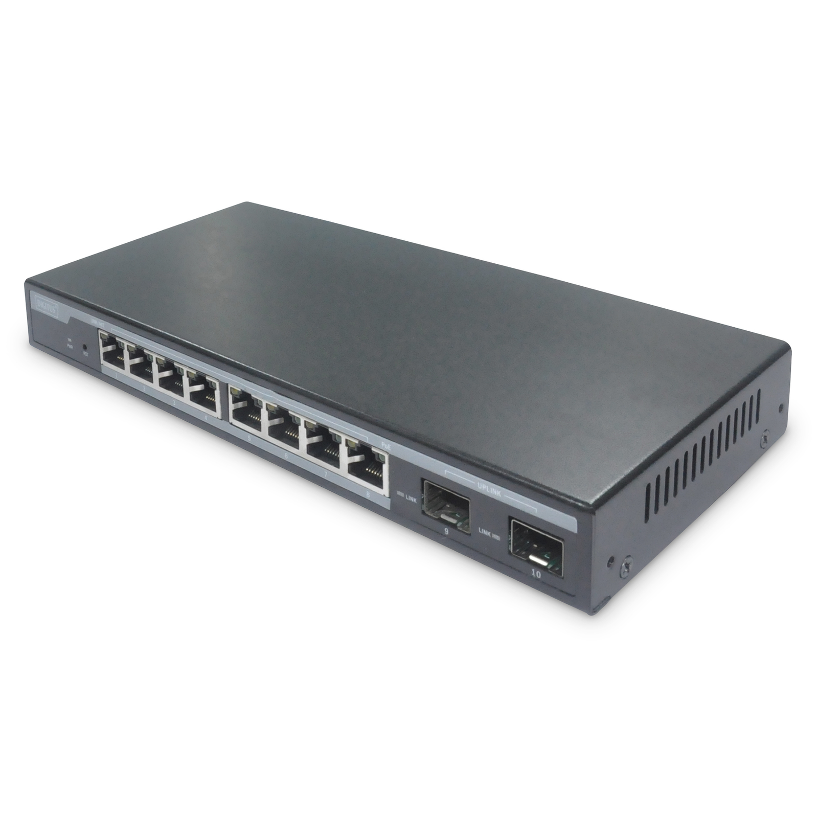 Digitus 8-port Gigabit PoE Network Switch Desktop L2 Managed 2 Uplink Ports SFP 86 W