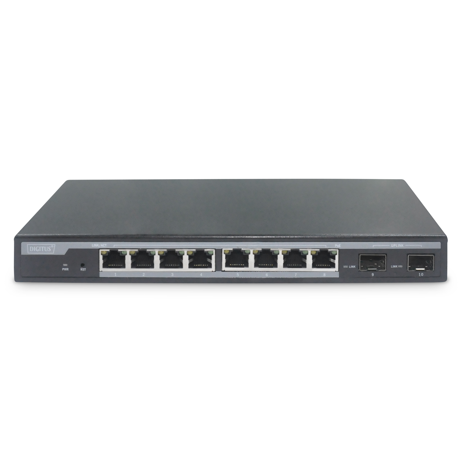 Digitus 8-port Gigabit PoE Network Switch Desktop L2 Managed 2 Uplink Ports SFP 86 W