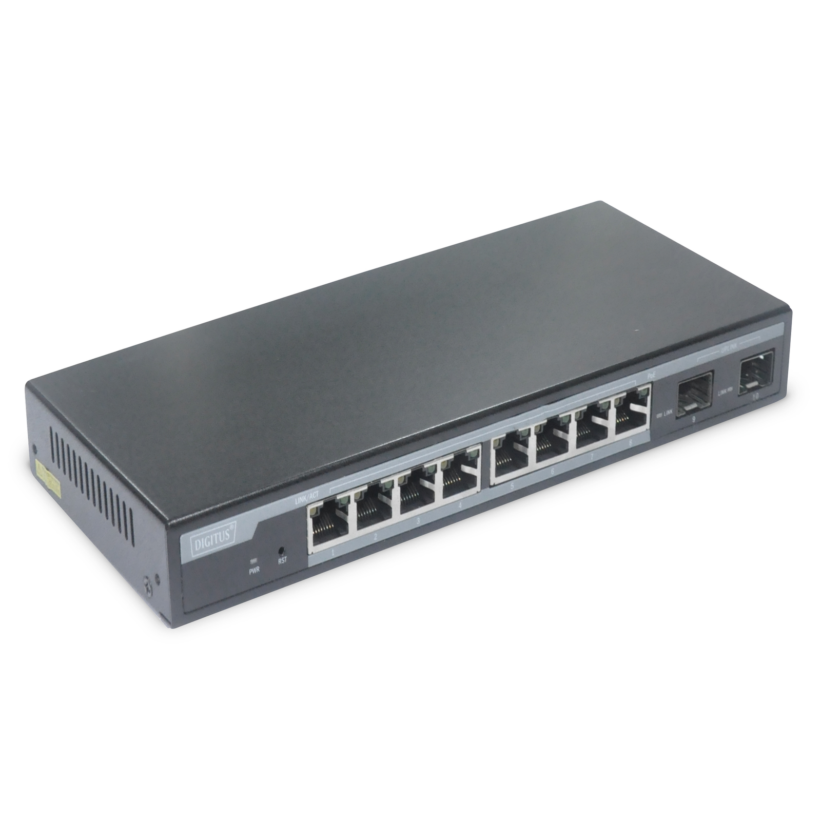 Digitus 8-port Gigabit PoE Network Switch Desktop L2 Managed 2 Uplink Ports SFP 86 W