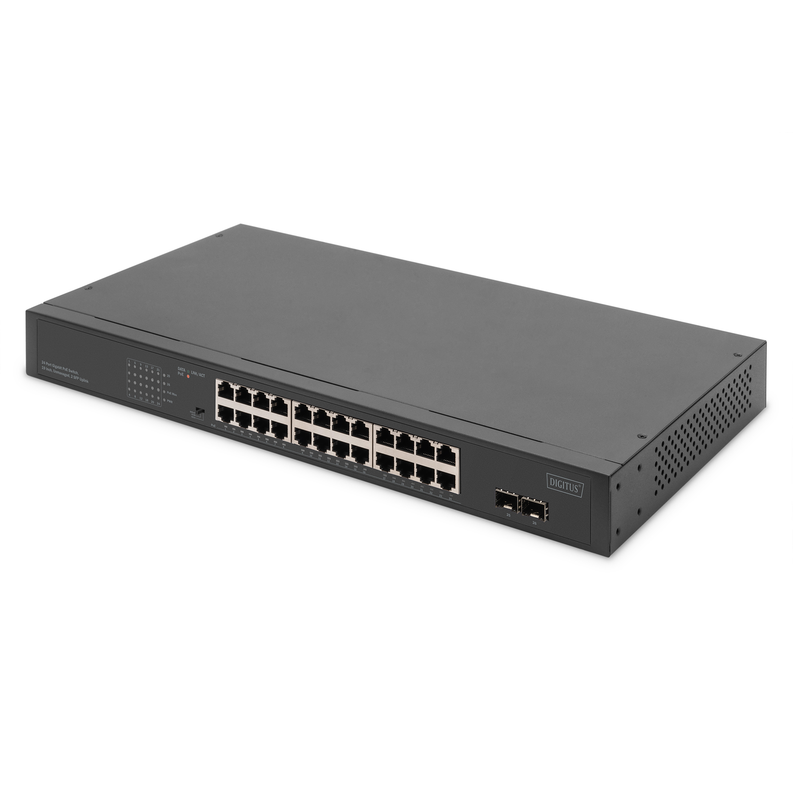 DIGITUS Switch 24-Port Gigabit Unmanaged Black