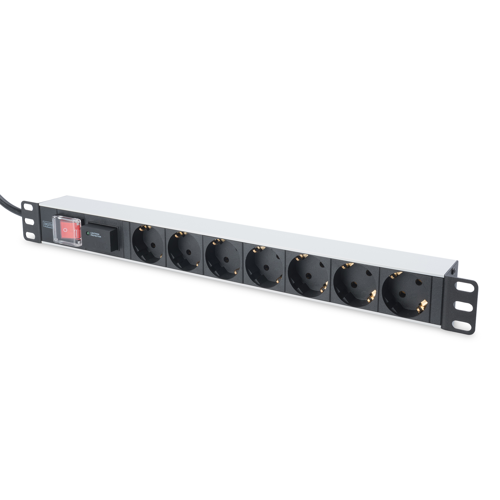 Digitus Multiple Socket Outlet 7-fold Predective Pc. Aluminium 2m Supply Cable