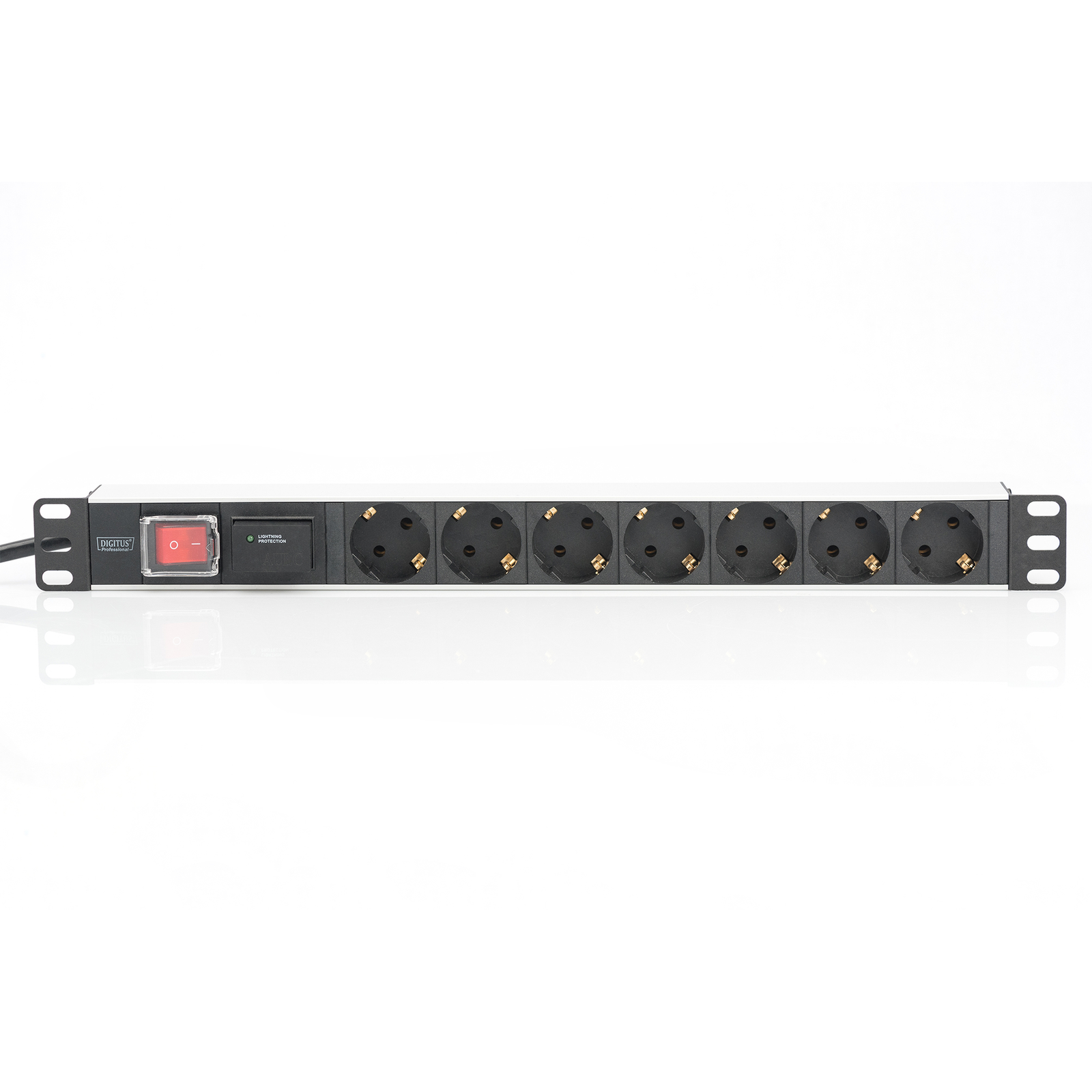 Digitus Multiple Socket Outlet 7-fold Predective Pc. Aluminium 2m Supply Cable
