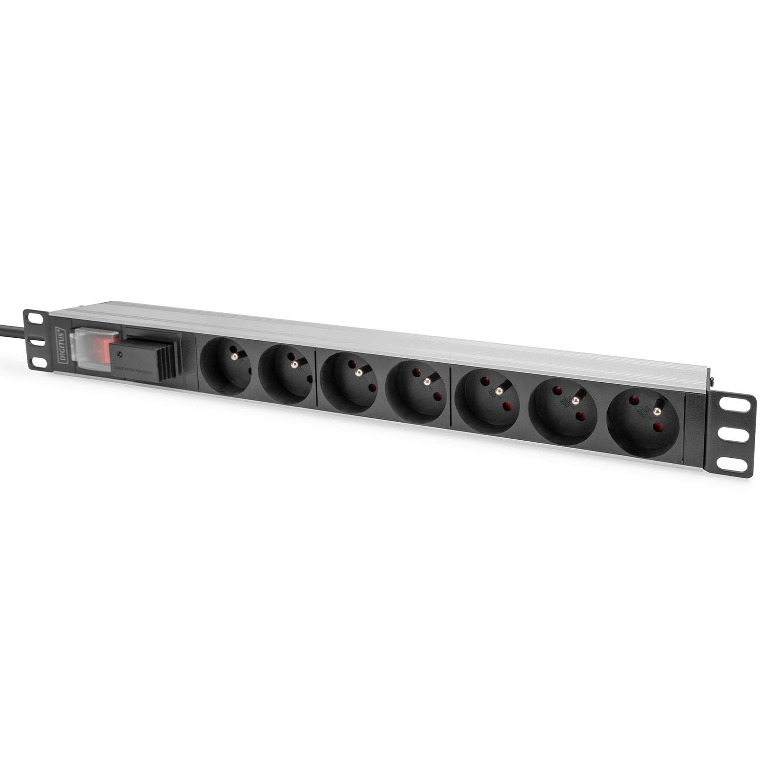 Digitus Multiple Socket Outlet with Aluminium Profile Overvoltage Predection And Switch